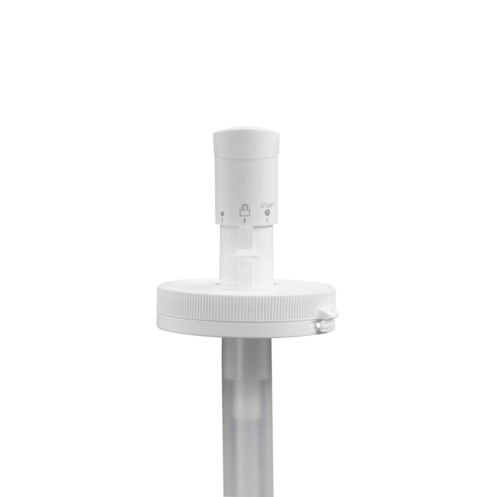 Dispenserpumpe für 655 ml 'Securibox', PE-Kunststoff, weiß, für Mündung: Schraubverschluss Dispenserpumpe für 655 ml 'Securibox', PE-Kunststoff, weiß, für Mündung: Schraubverschluss