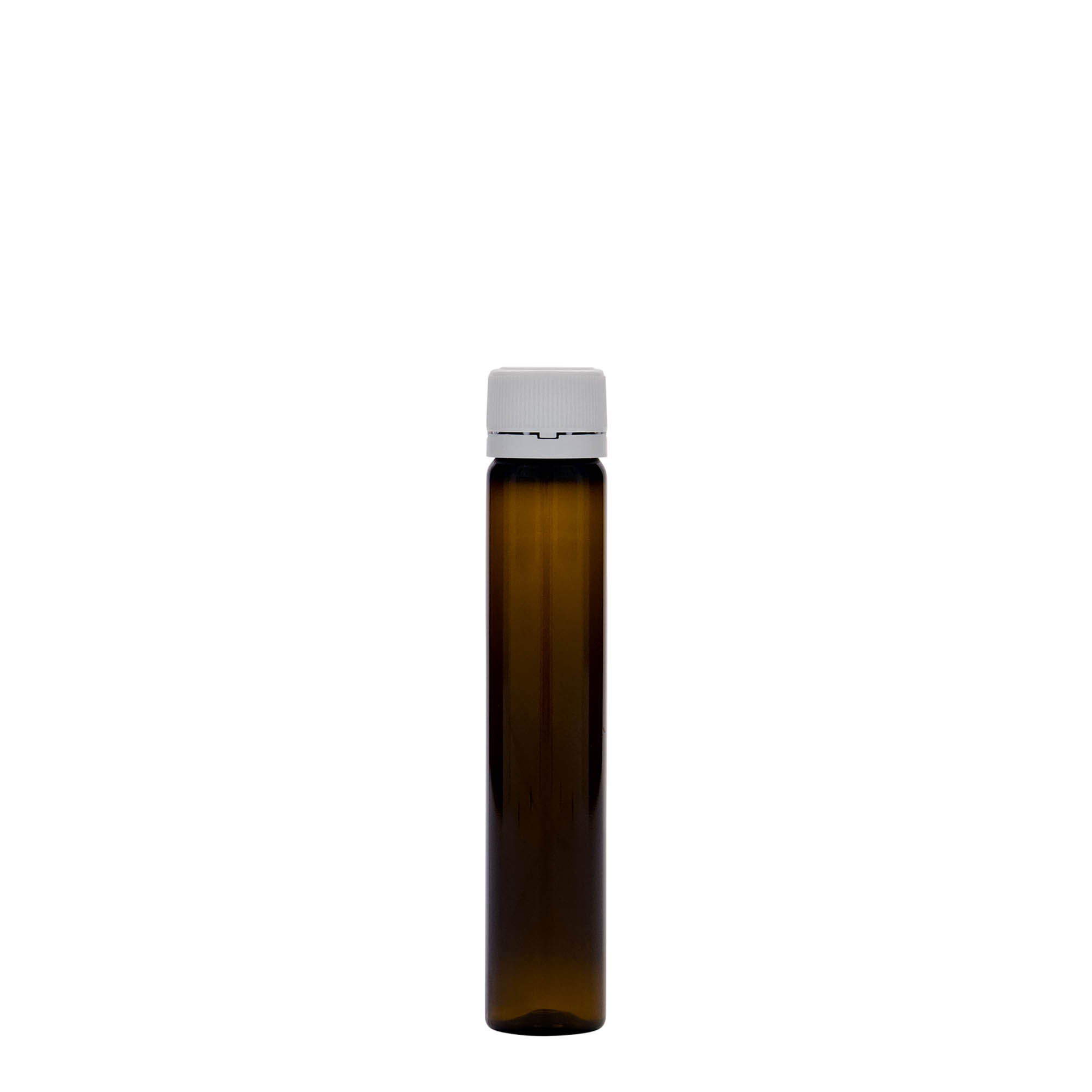 25 ml PET-Röhrchen, Kunststoff, braun, Mündung: Schraubverschluss