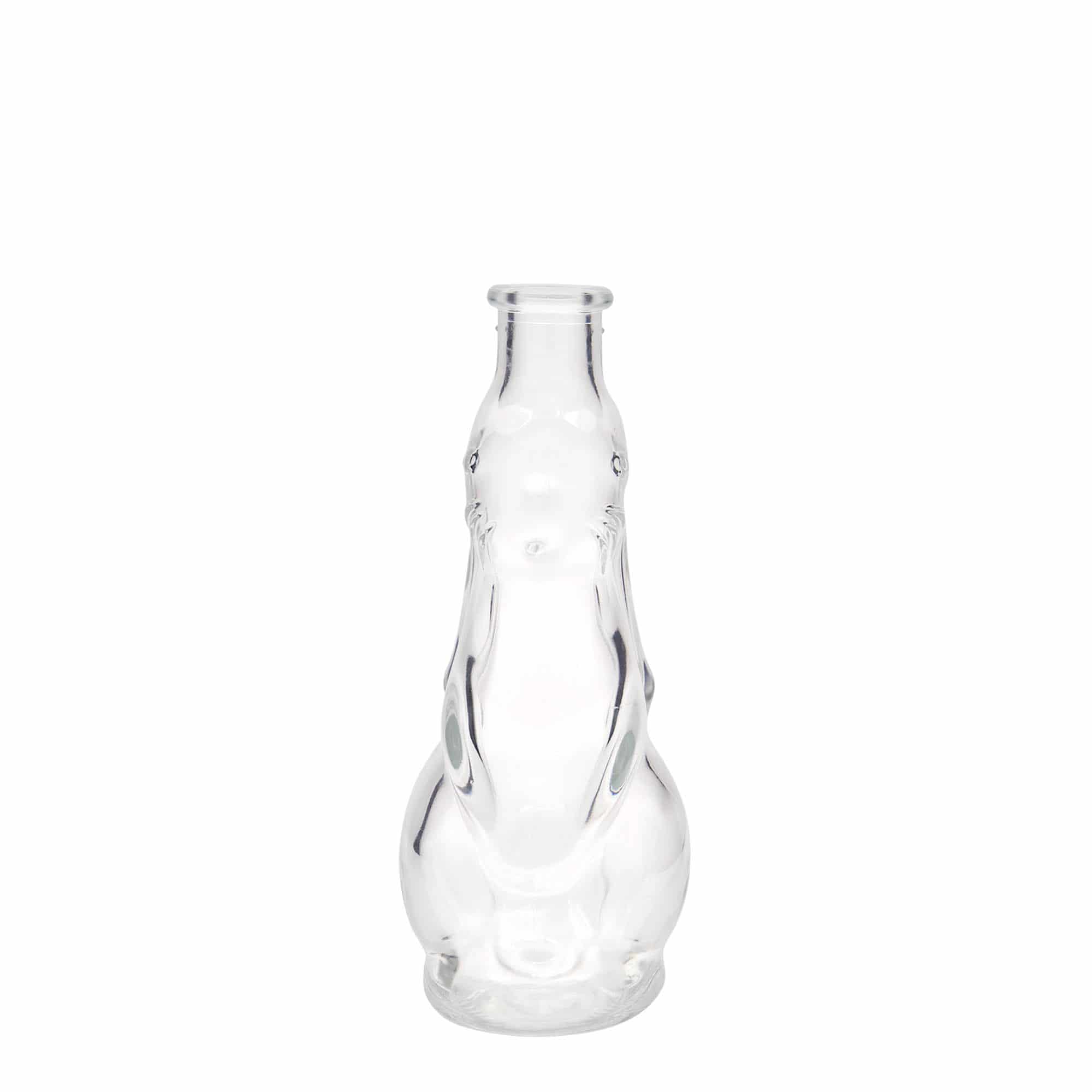200 ml Glasflasche 'Hase', Mündung: Kork 200 ml Glasflasche 'Hase', Mündung: Kork