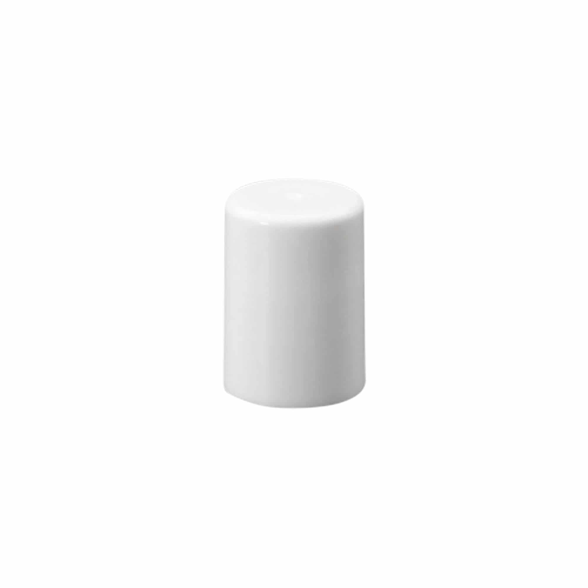Kappe für 10 ml Roll-On-Flasche, PP-Kunststoff, weiß, für Mündung: Schraubverschluss
