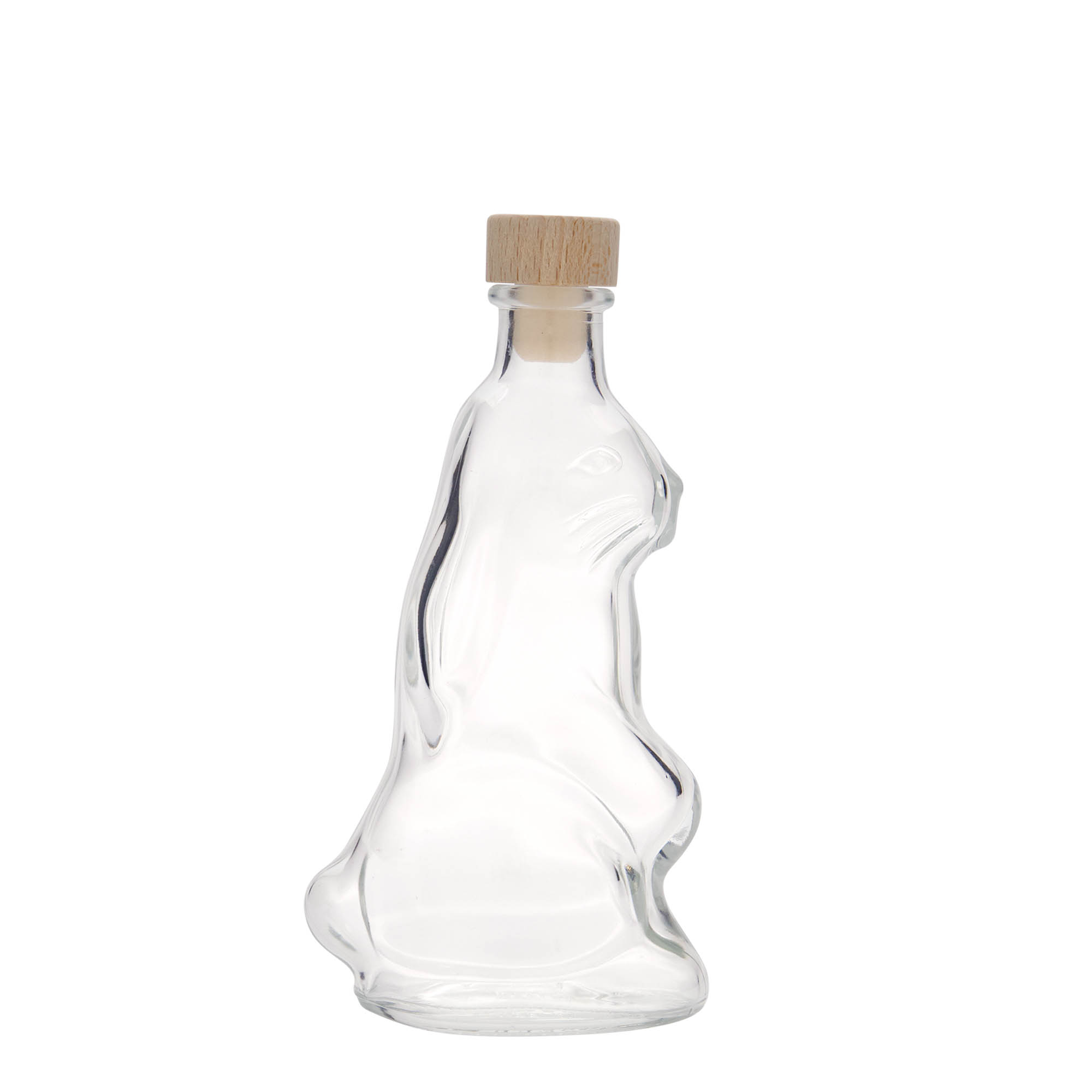 200 ml Glasflasche „Hase“, Mündung: Kork