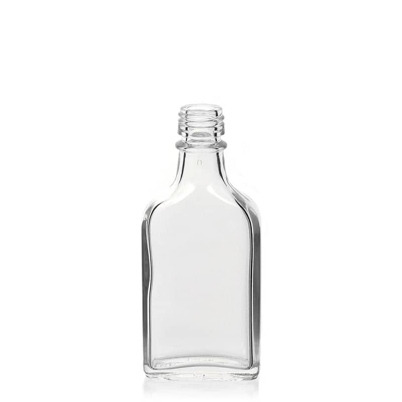 40 ml Taschenflasche, rechteckig, Mündung: PP 18