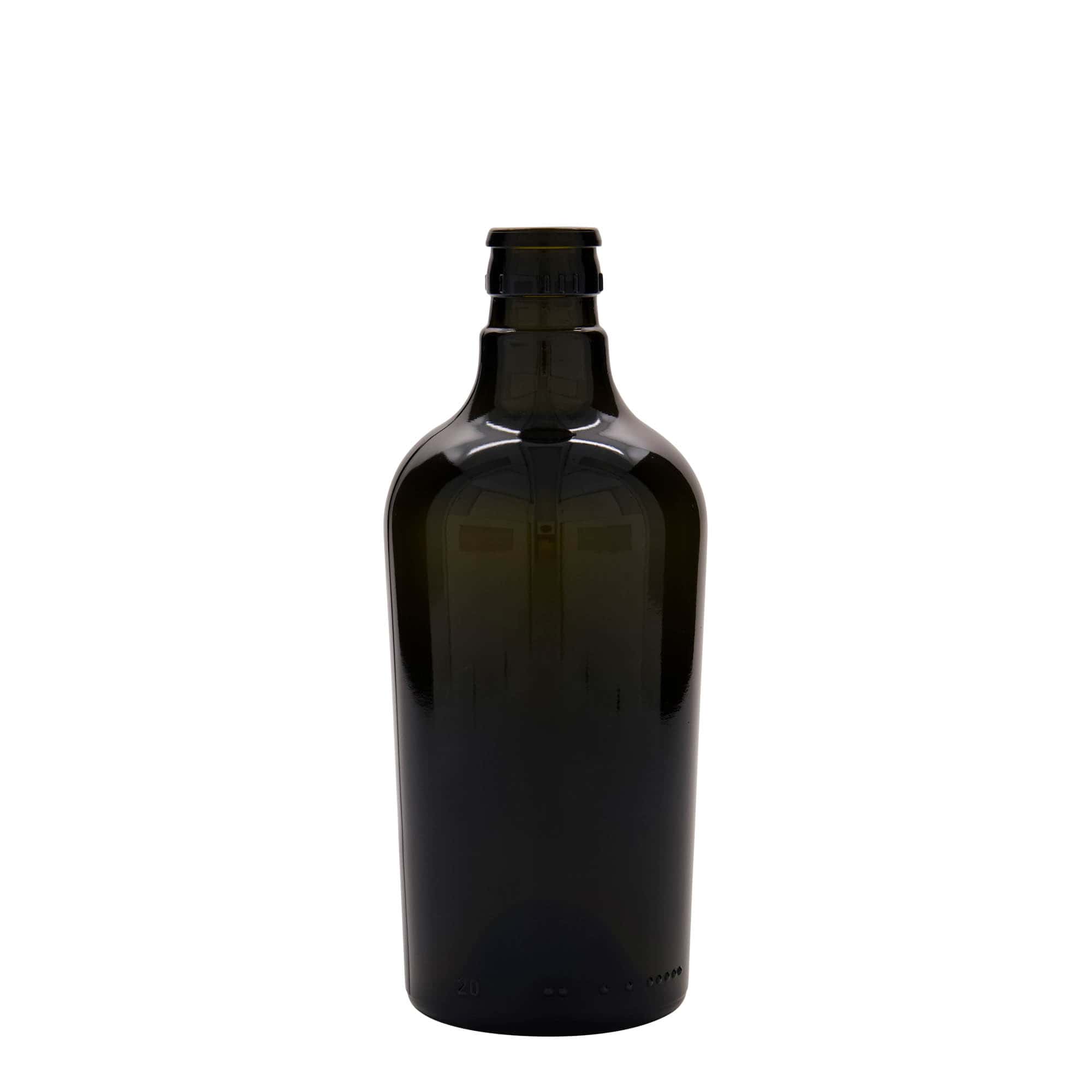 500 ml Essig-/Ölflasche „Oleum“, Glas, antikgrün, Mündung: DOP