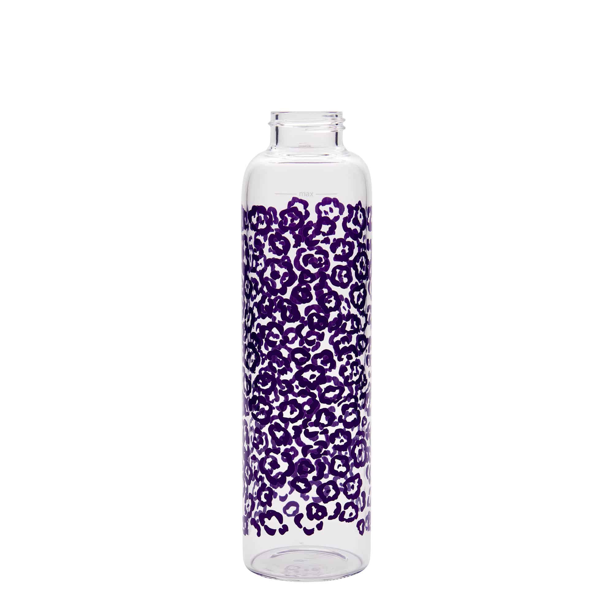 500 ml Trinkflasche 'Perseus - Lila Blumen', Mündung: Schraubverschluss 500 ml Trinkflasche 'Perseus - Lila Blumen', Mündung: Schraubverschluss
