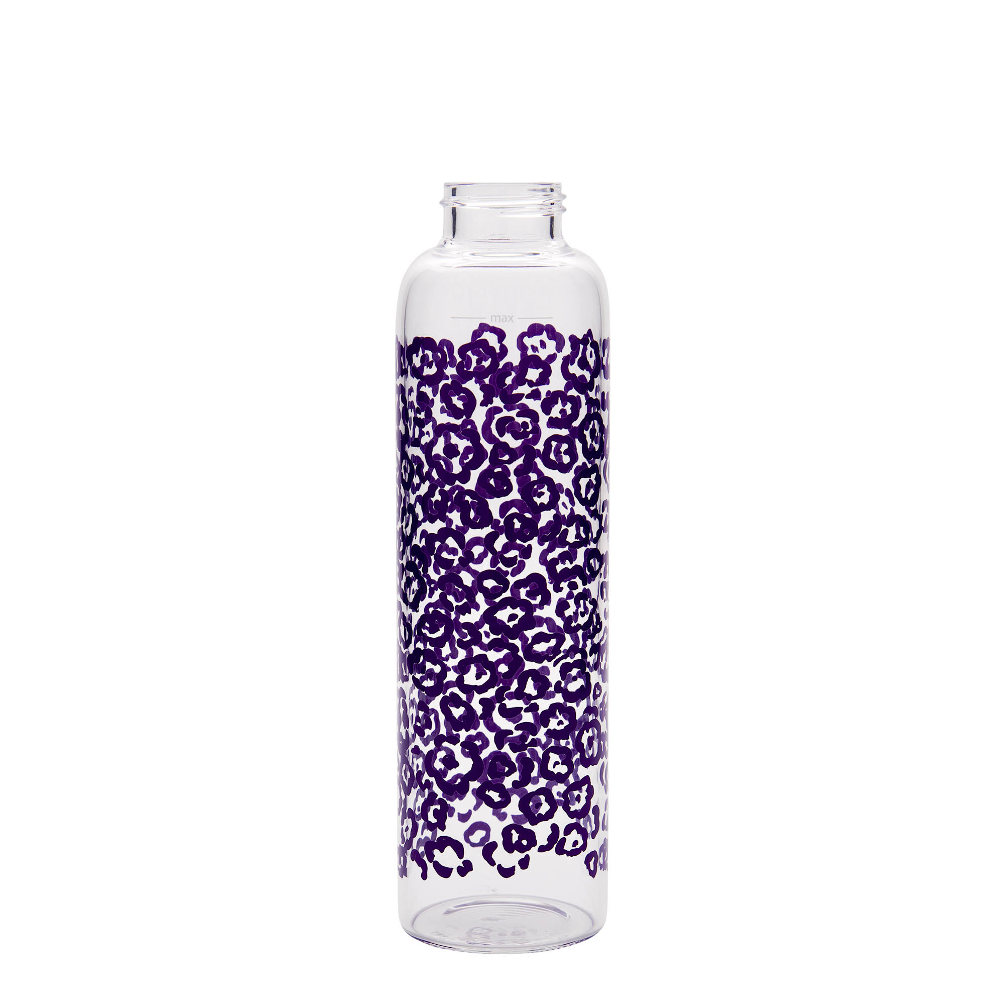 500 ml Trinkflasche 'Perseus - Lila Blumen', Mündung: Schraubverschluss 500 ml Trinkflasche 'Perseus - Lila Blumen', Mündung: Schraubverschluss