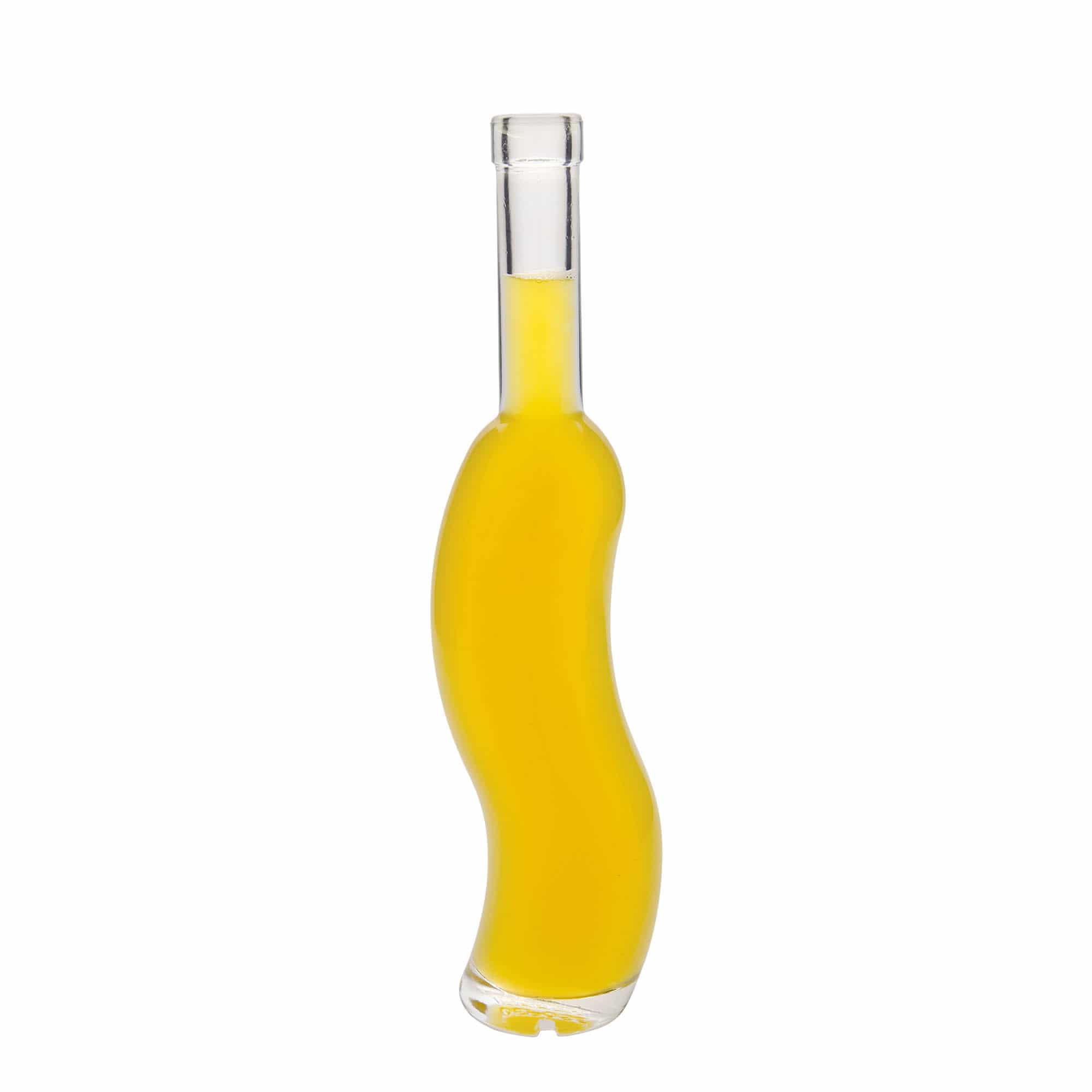 350 ml Glasflasche „La-Ola“, halbrund, Mündung: Kork