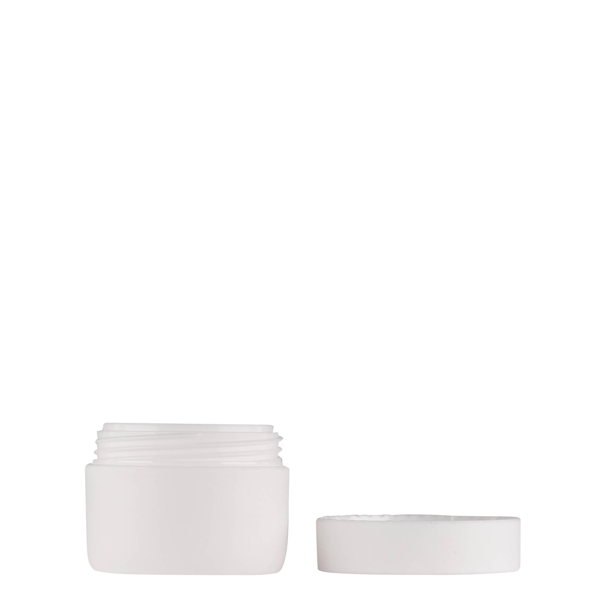 10 ml Kunststoffdose 'Antonella', PP, weiß, Mündung: Schraubverschluss
