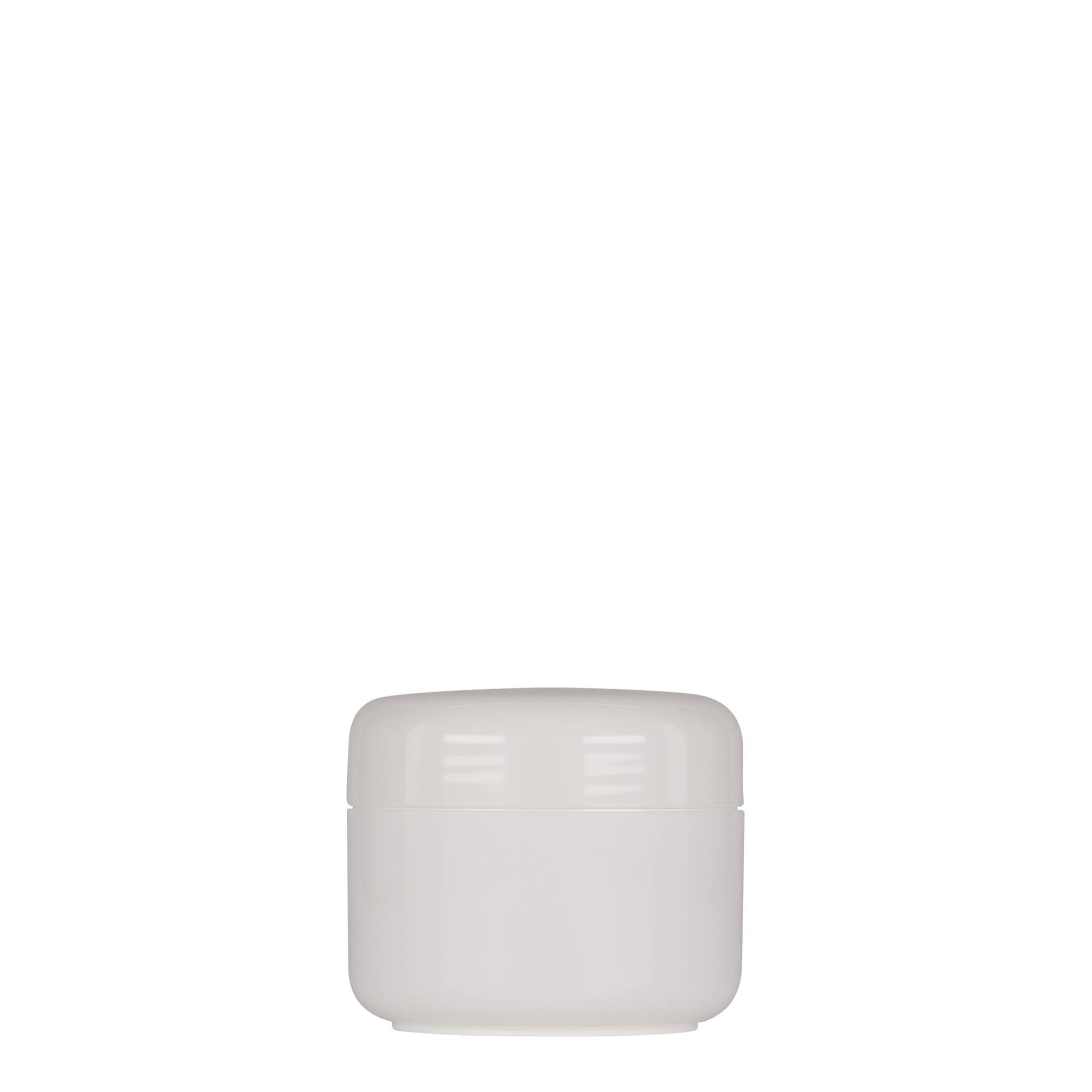 50 ml Kunststoffdose 'Bianca', PP, weiß, Mündung: Schraubverschluss