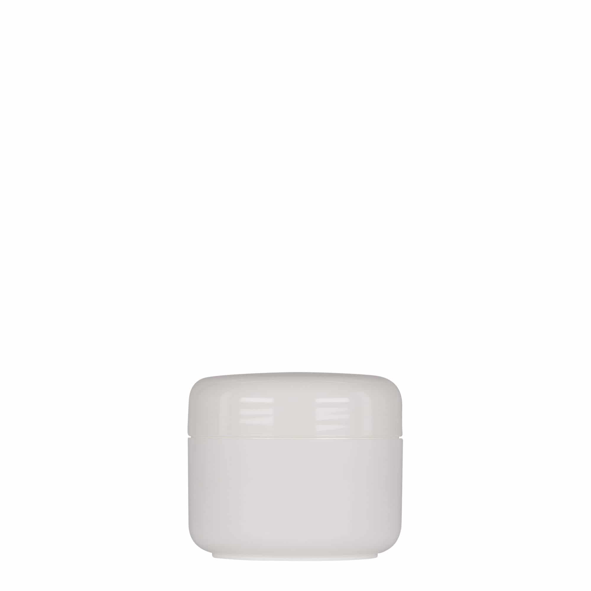50 ml Kunststoffdose 'Bianca', PP, weiß, Mündung: Schraubverschluss