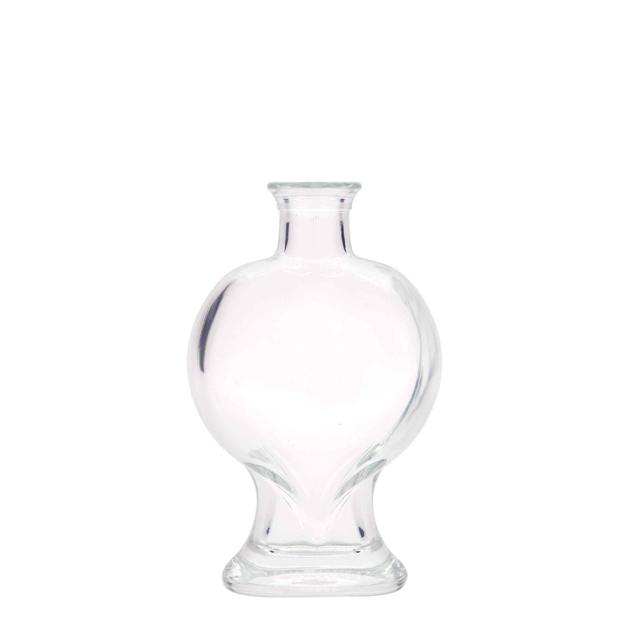 200 ml Glasflasche „Herz“, Mündung: Kork