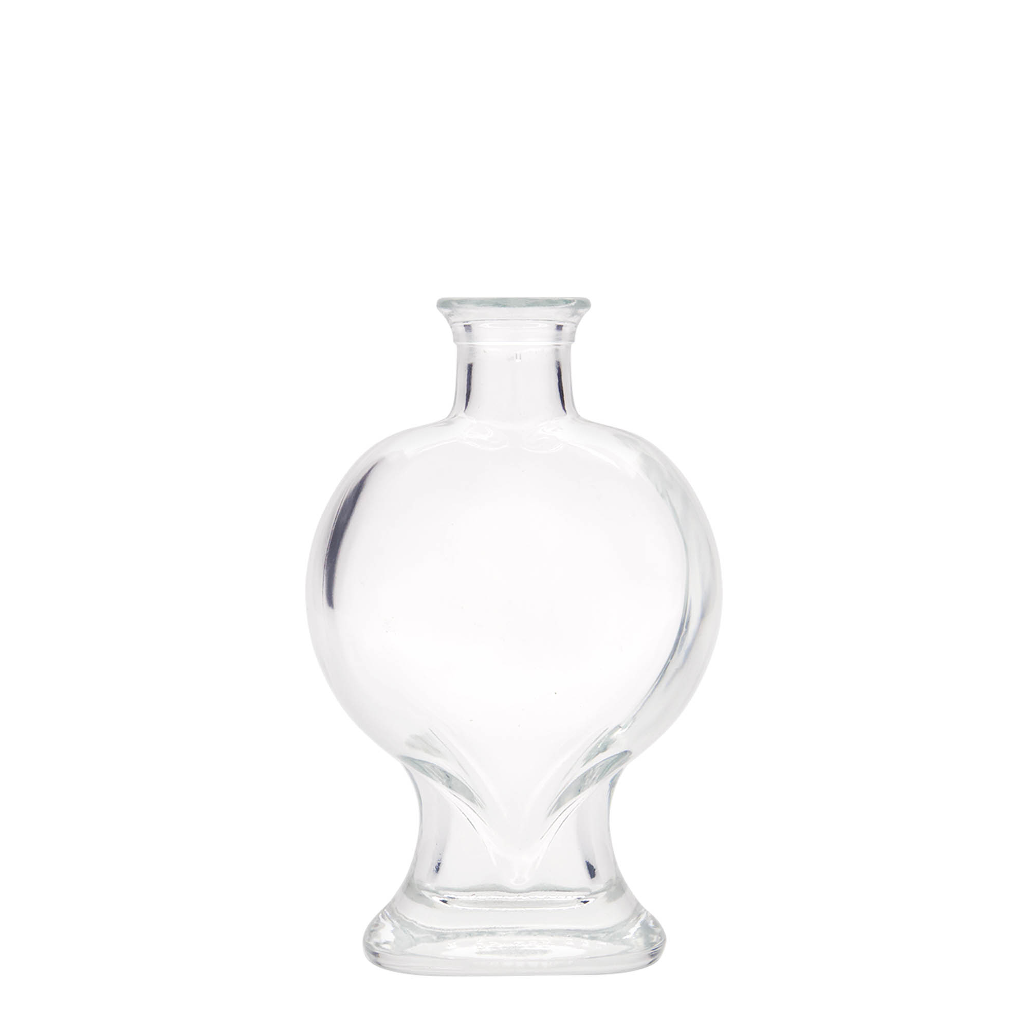 200 ml Glasflasche „Herz“, Mündung: Kork