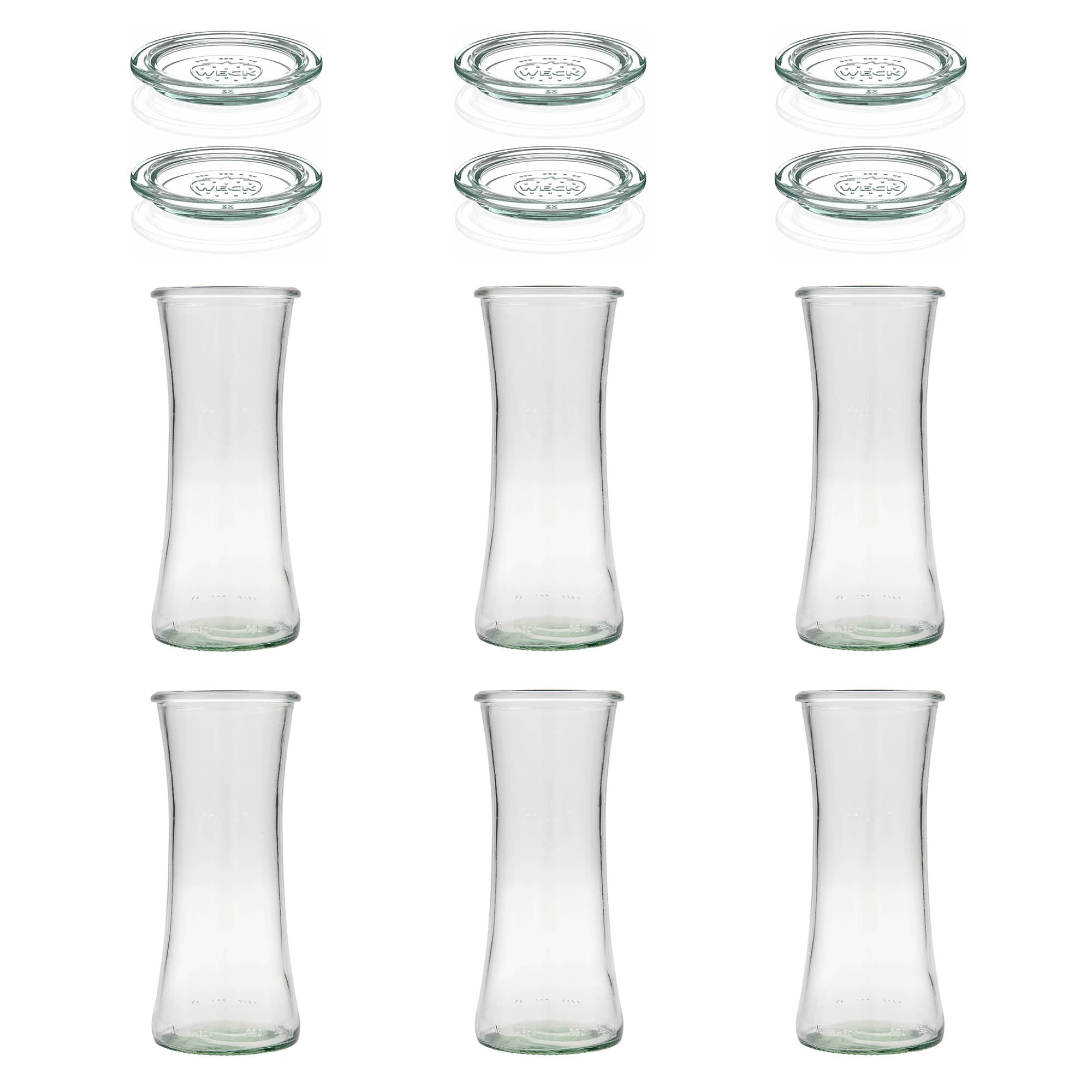 6x 730 ml WECK-Delikatessenglas mit Glasdeckel RR 80