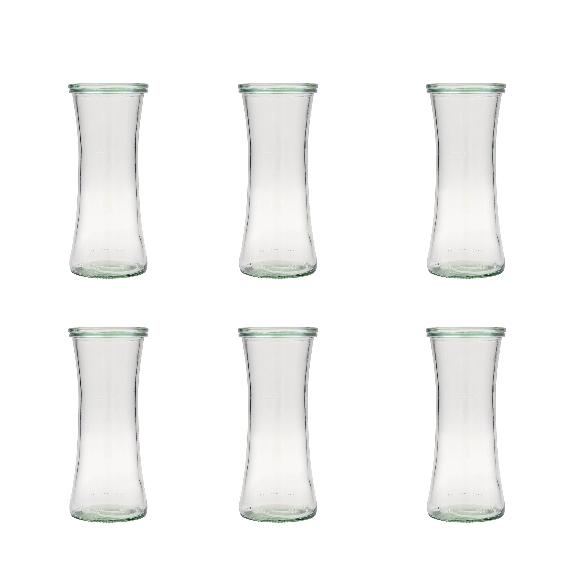 6x 730 ml WECK-Delikatessenglas mit Glasdeckel RR 80