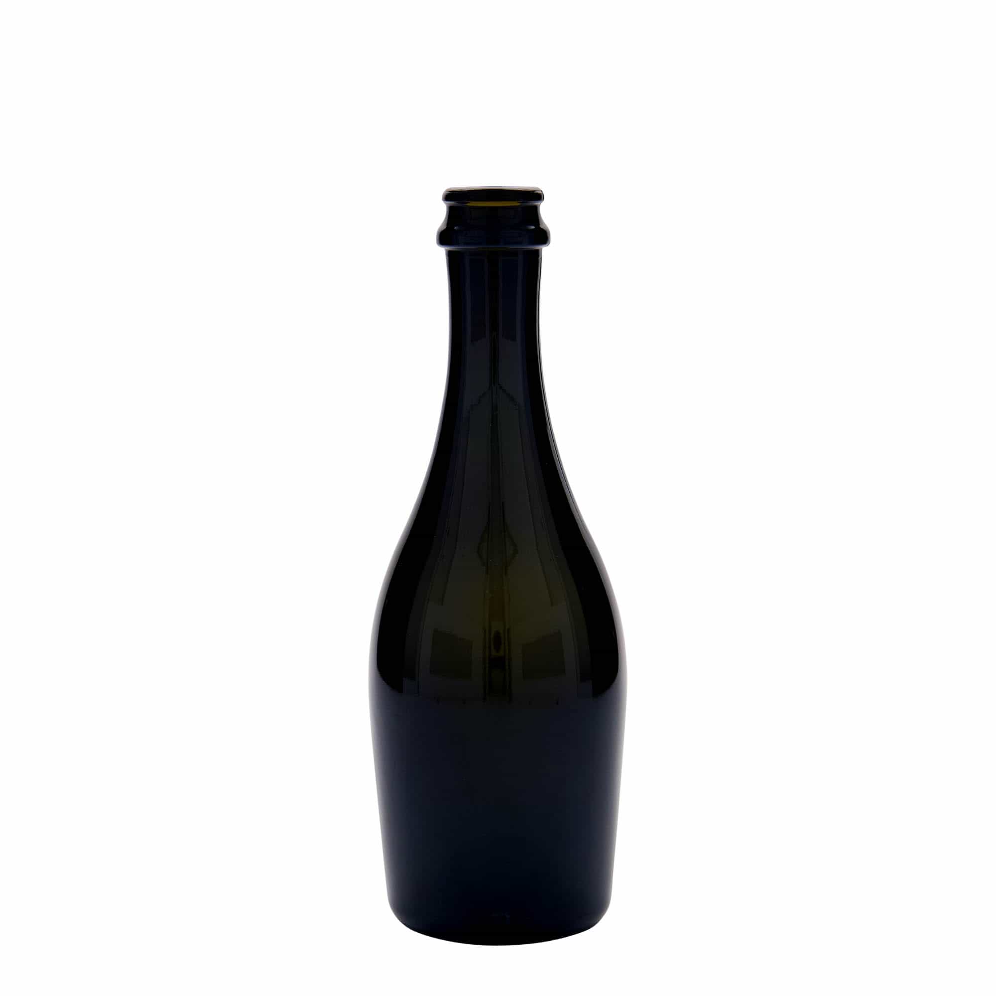 330 ml Sektflasche „Carmen“, Glas, antikgrün, Mündung: Kronkorken