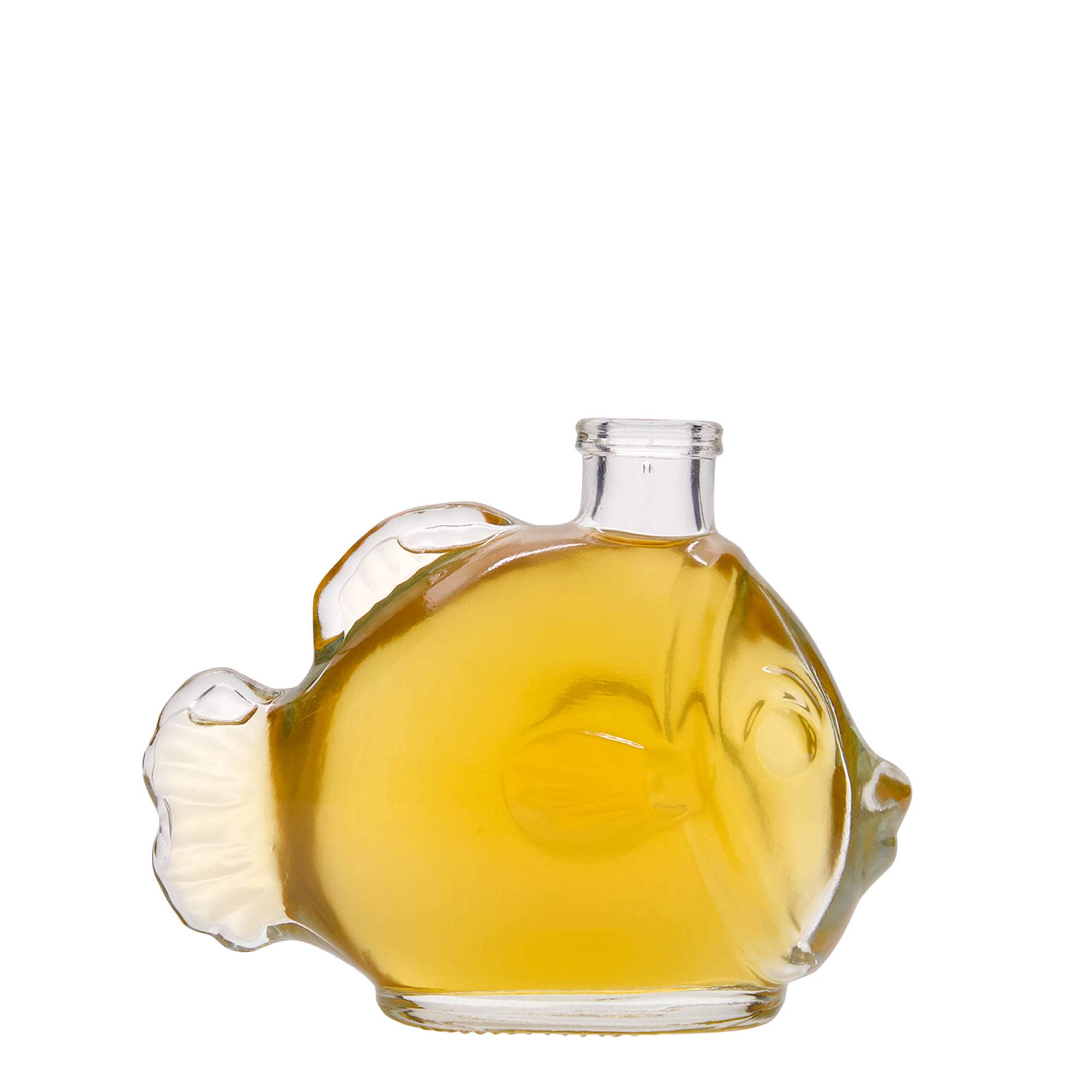 200 ml Glasflasche „Fisch“, Mündung: Kork