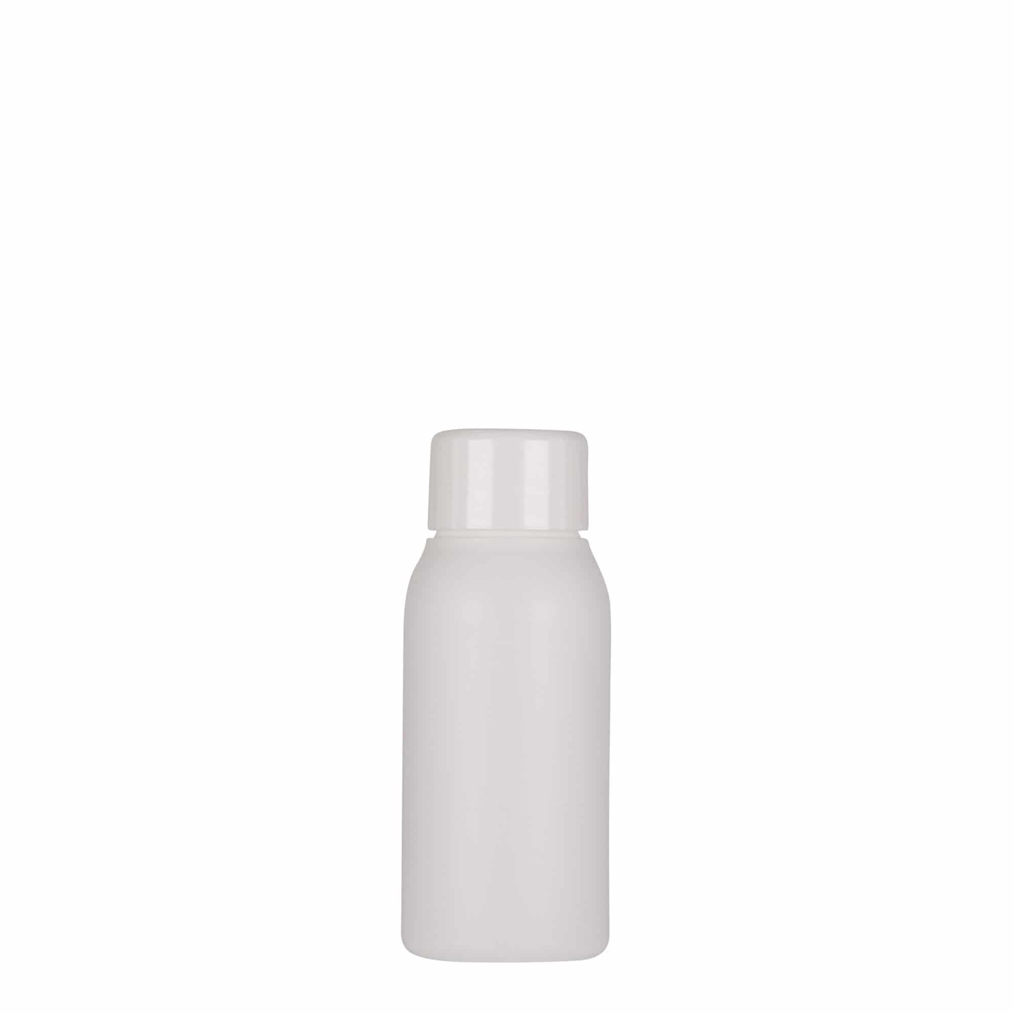 50 ml Kunststoffflasche „Tuffy“, HDPE, weiß, Mündung:  24/410