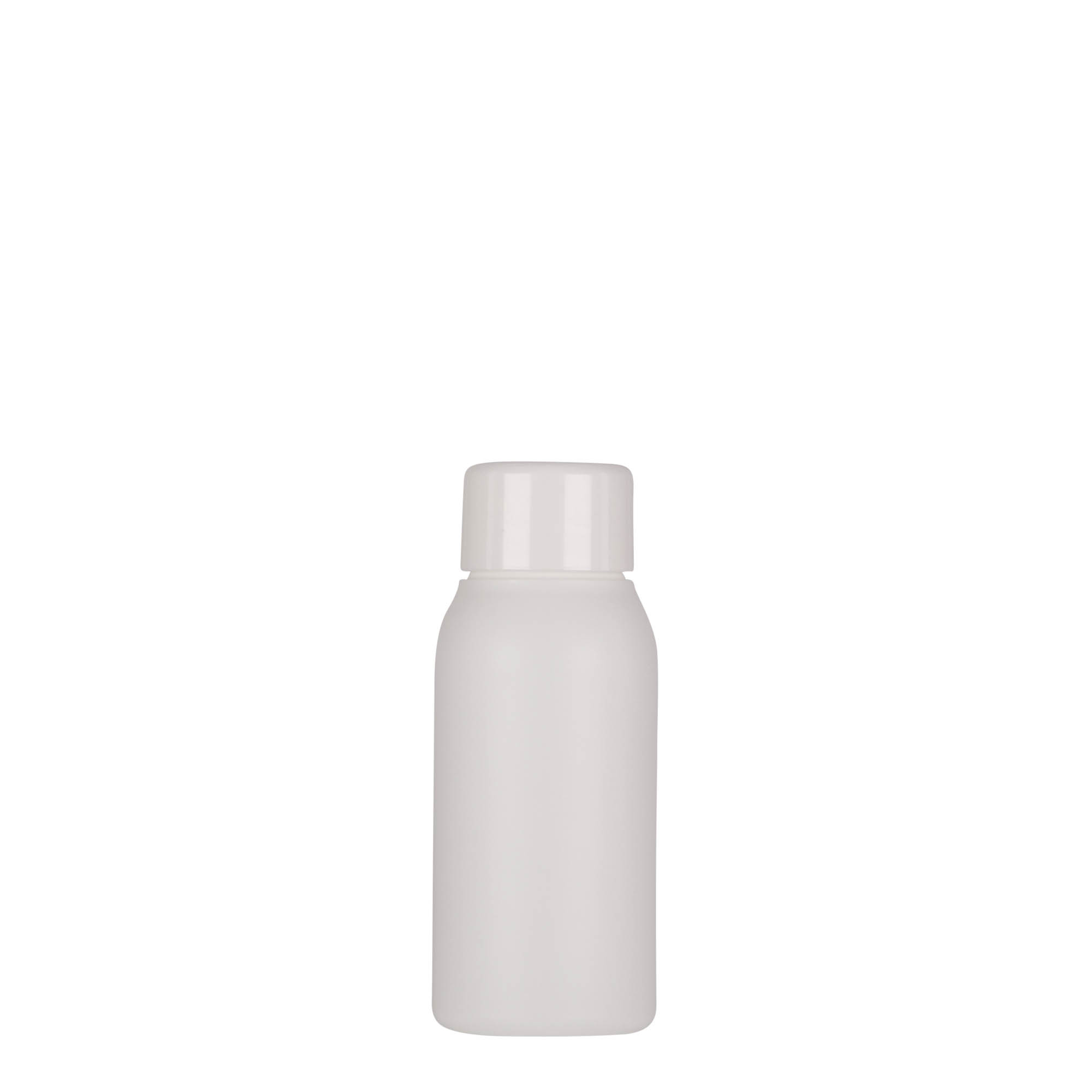 50 ml Kunststoffflasche „Tuffy“, HDPE, weiß, Mündung:  24/410