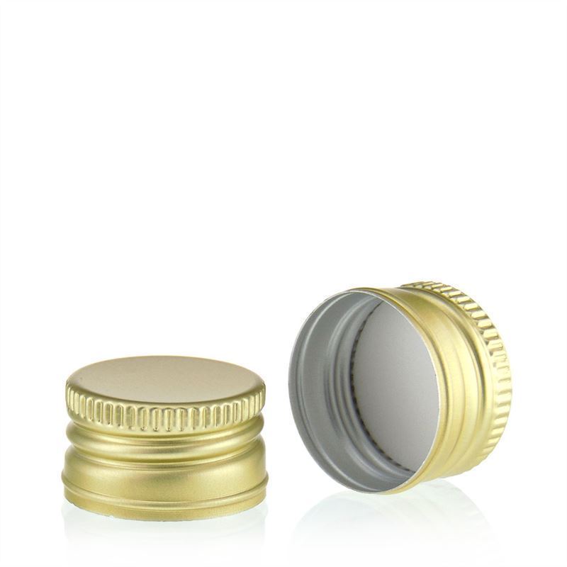 Schraubverschluss, Metall, gold, für Mündung: PP 28 Schraubverschluss, Metall, gold, für Mündung: PP 28