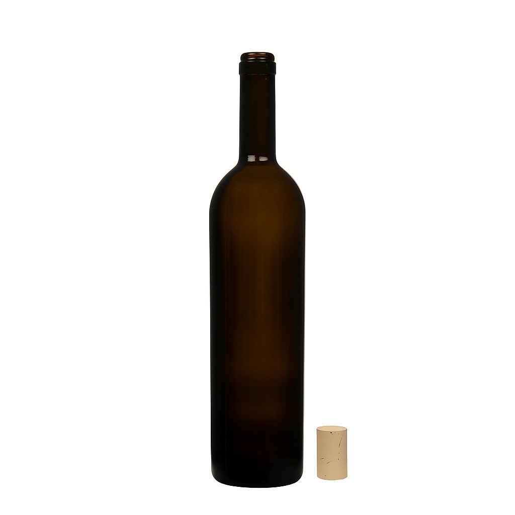 750 ml Weinflasche 'Liberty', antikgrün, Mündung: Kork