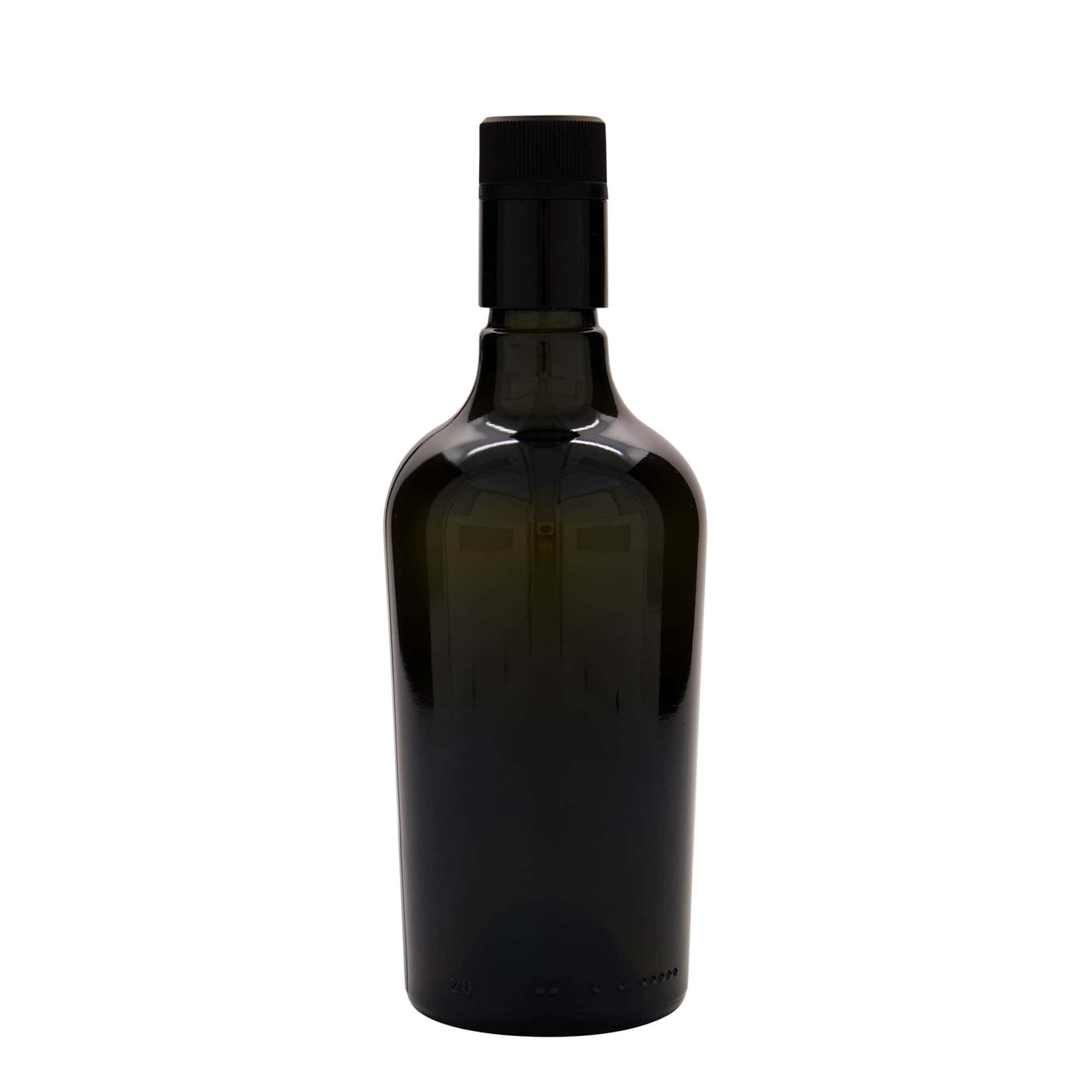 500 ml Essig-/Ölflasche „Oleum“, Glas, antikgrün, Mündung: DOP