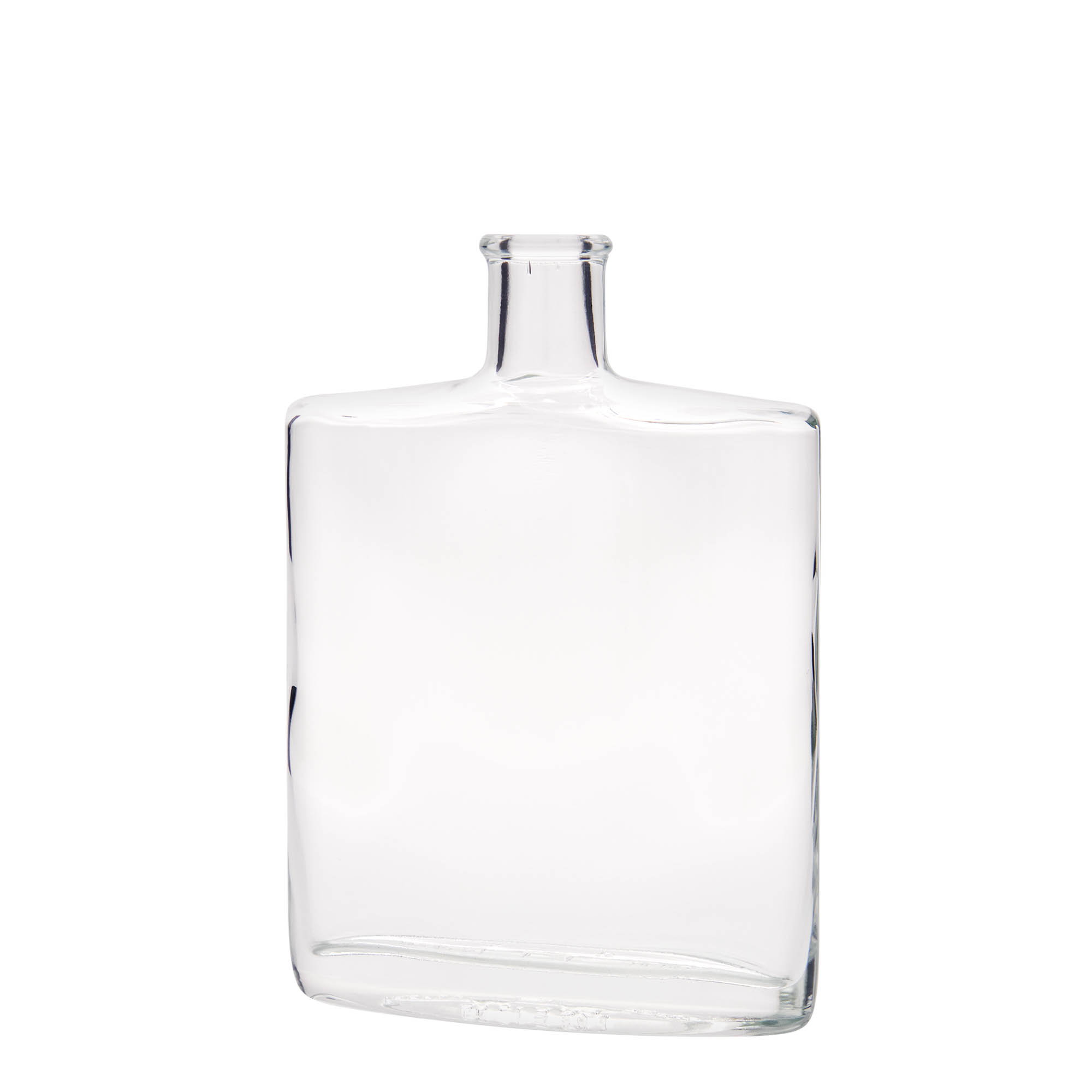 500 ml Glasflasche 'Zorbas', oval, Mündung: Kork