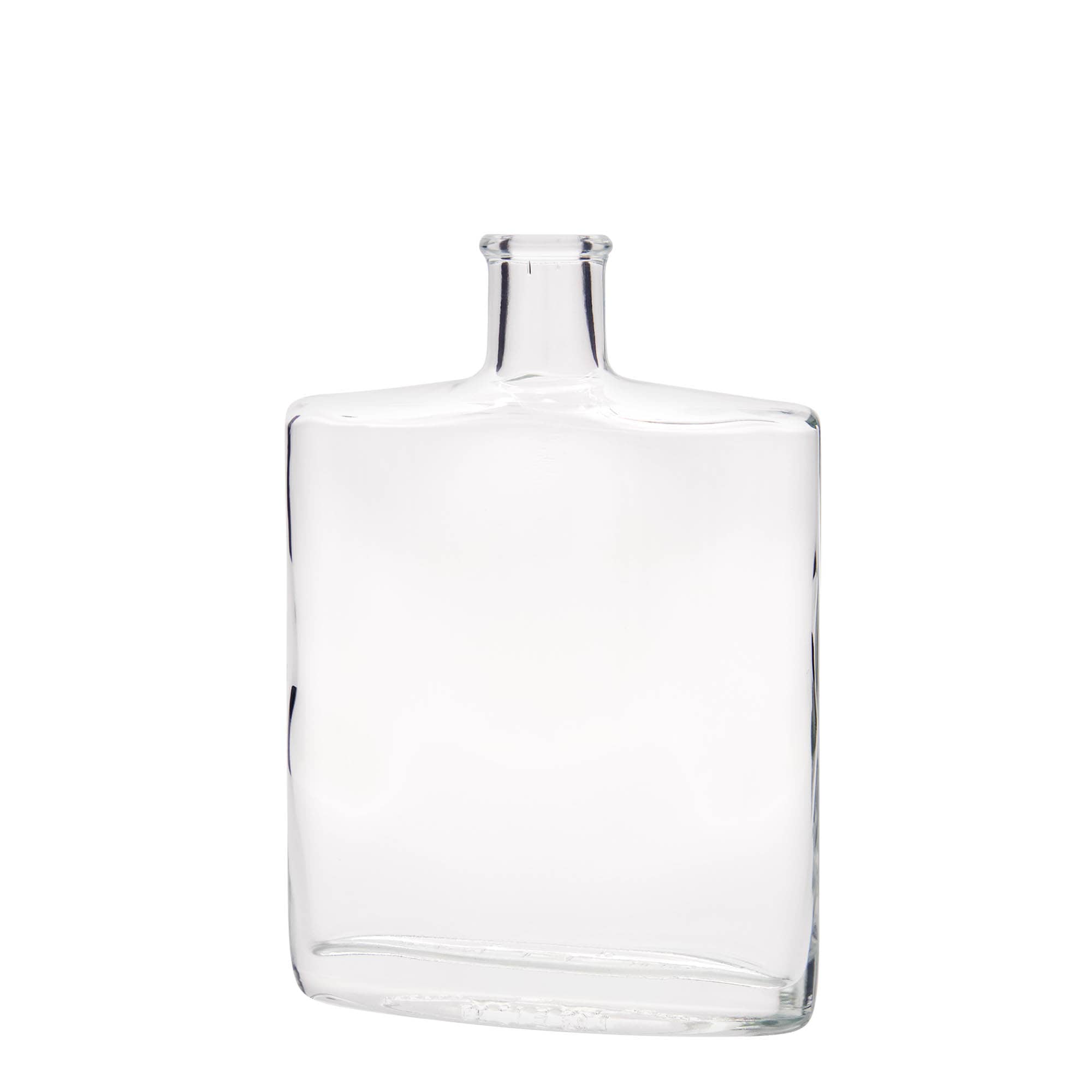 500 ml Glasflasche „Zorbas“, oval, Mündung: Kork