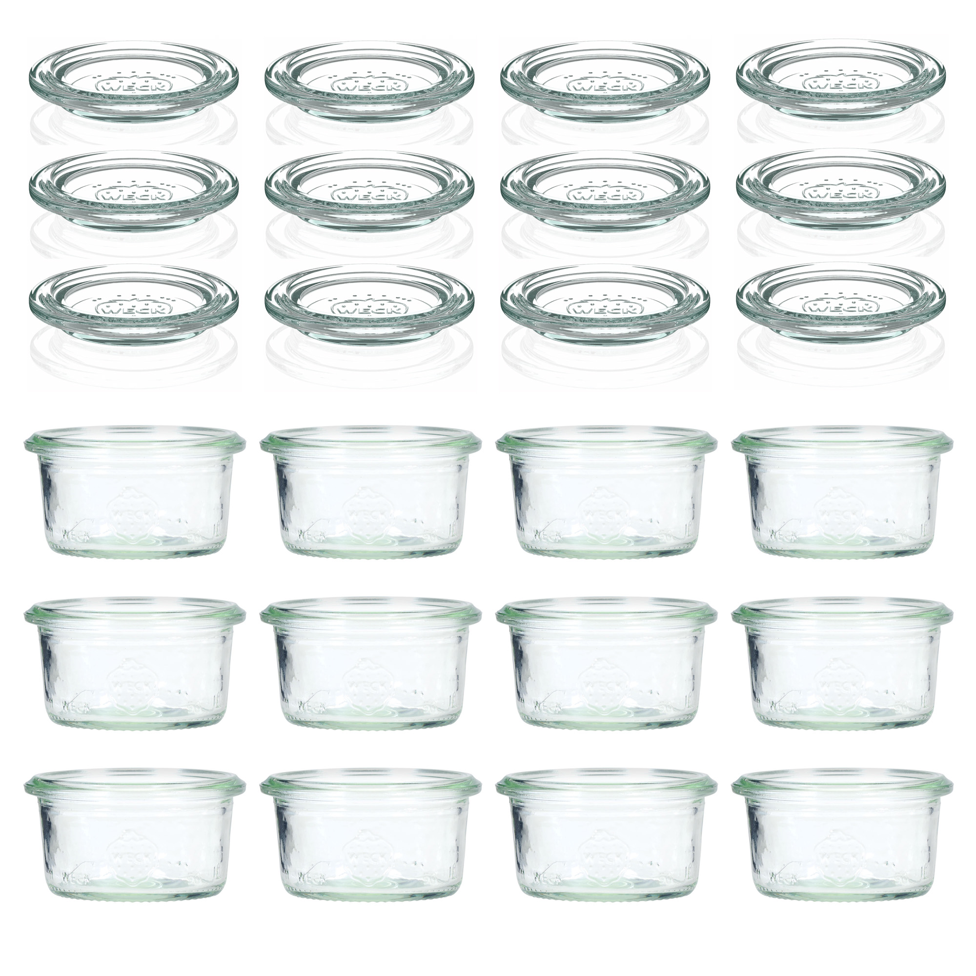 12x 50 ml WECK-Sturzglas mit Glasdeckel RR 60