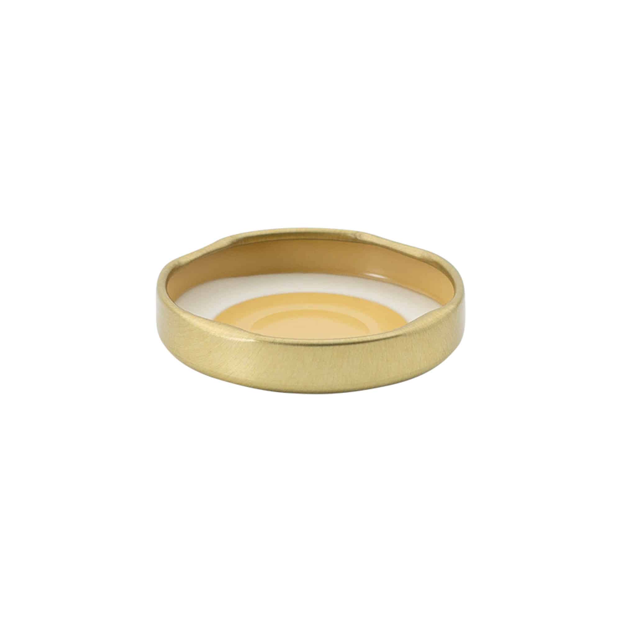 Twist-Off-Deckel, Weißblech, sterilisierbar, gold, für Mündung: TO 43