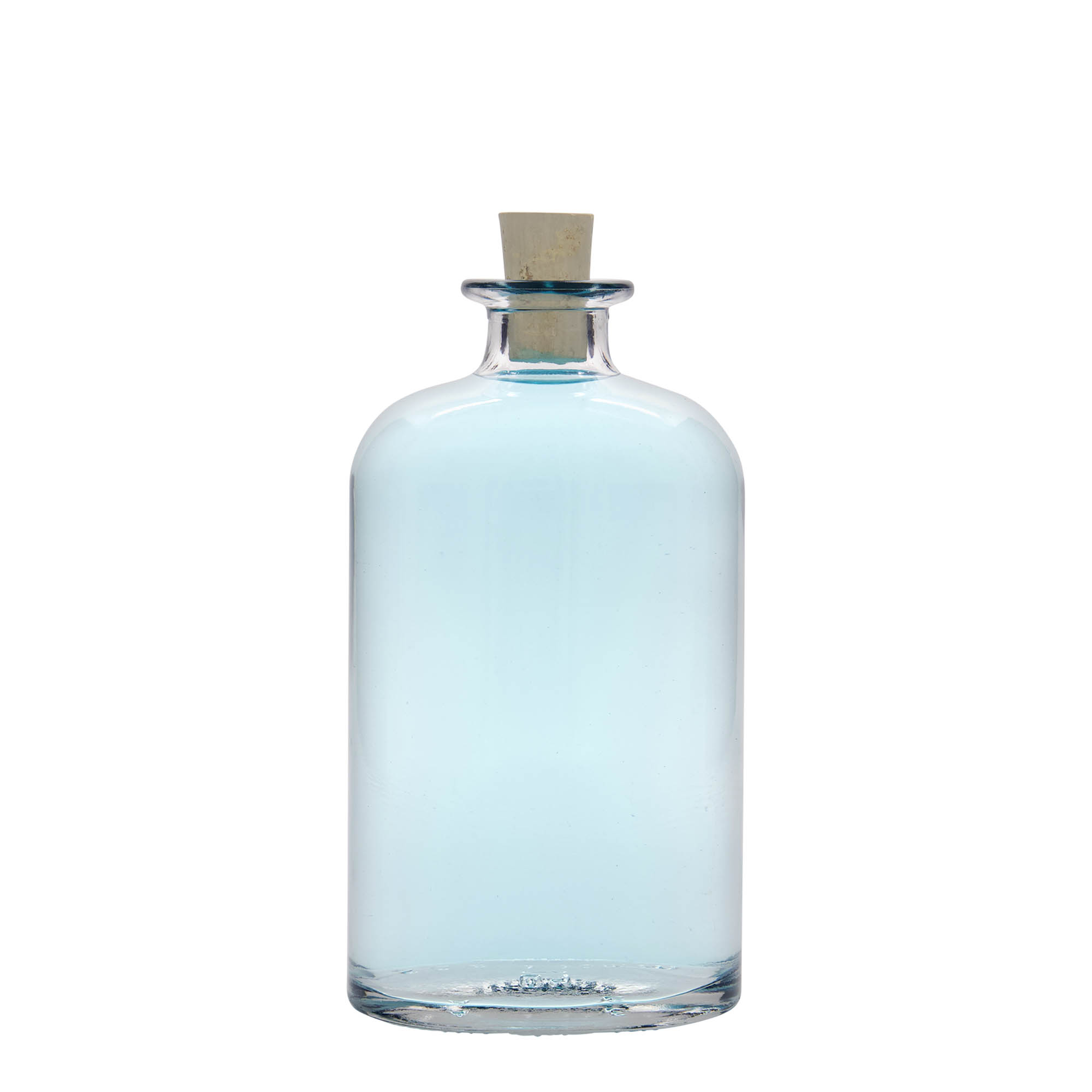 500 ml Glasflasche 'Dundee', oval, Mündung: Kork