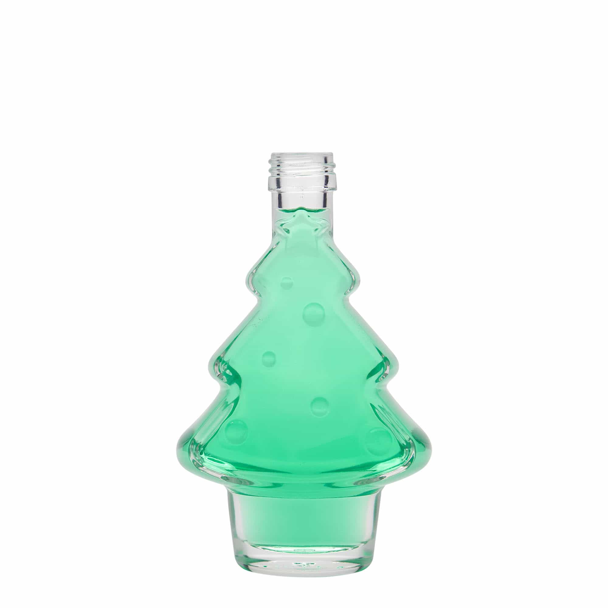 200 ml Glasflasche „Tannenbaum“, Mündung: PP 28