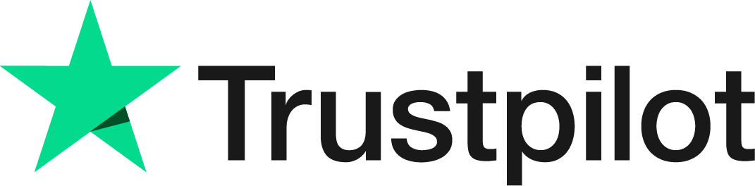 Logo Trustpilot Logo Trustpilot schwarze Schrift mit grünem Stern