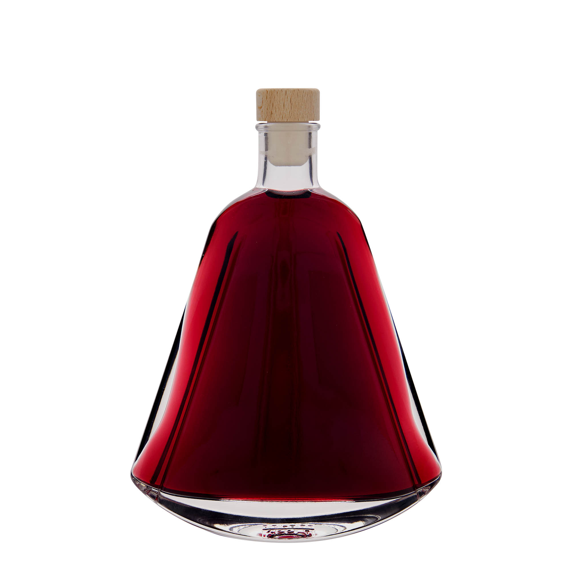 350 ml Glasflasche 'Maurizio', oval, Mündung: Kork