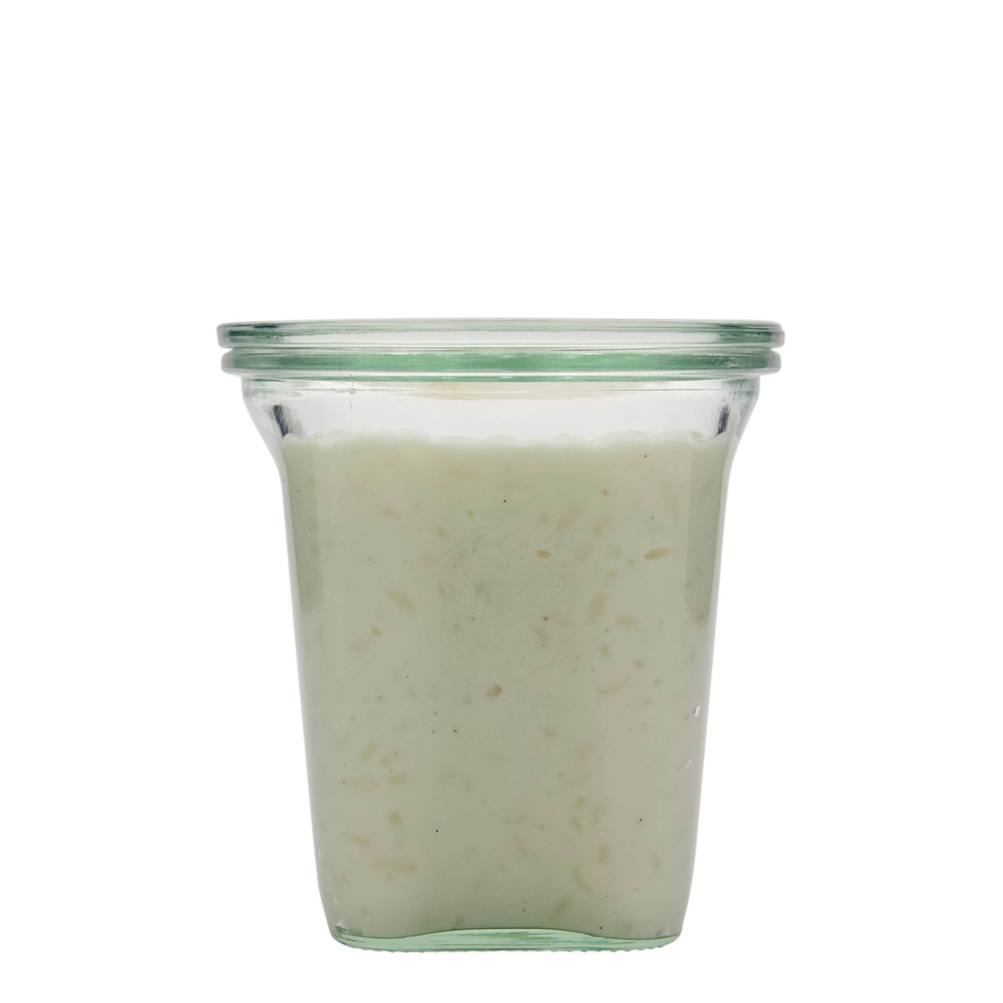 545 ml WECK-Quadroglas, quadratisch, Mündung: Rundrand