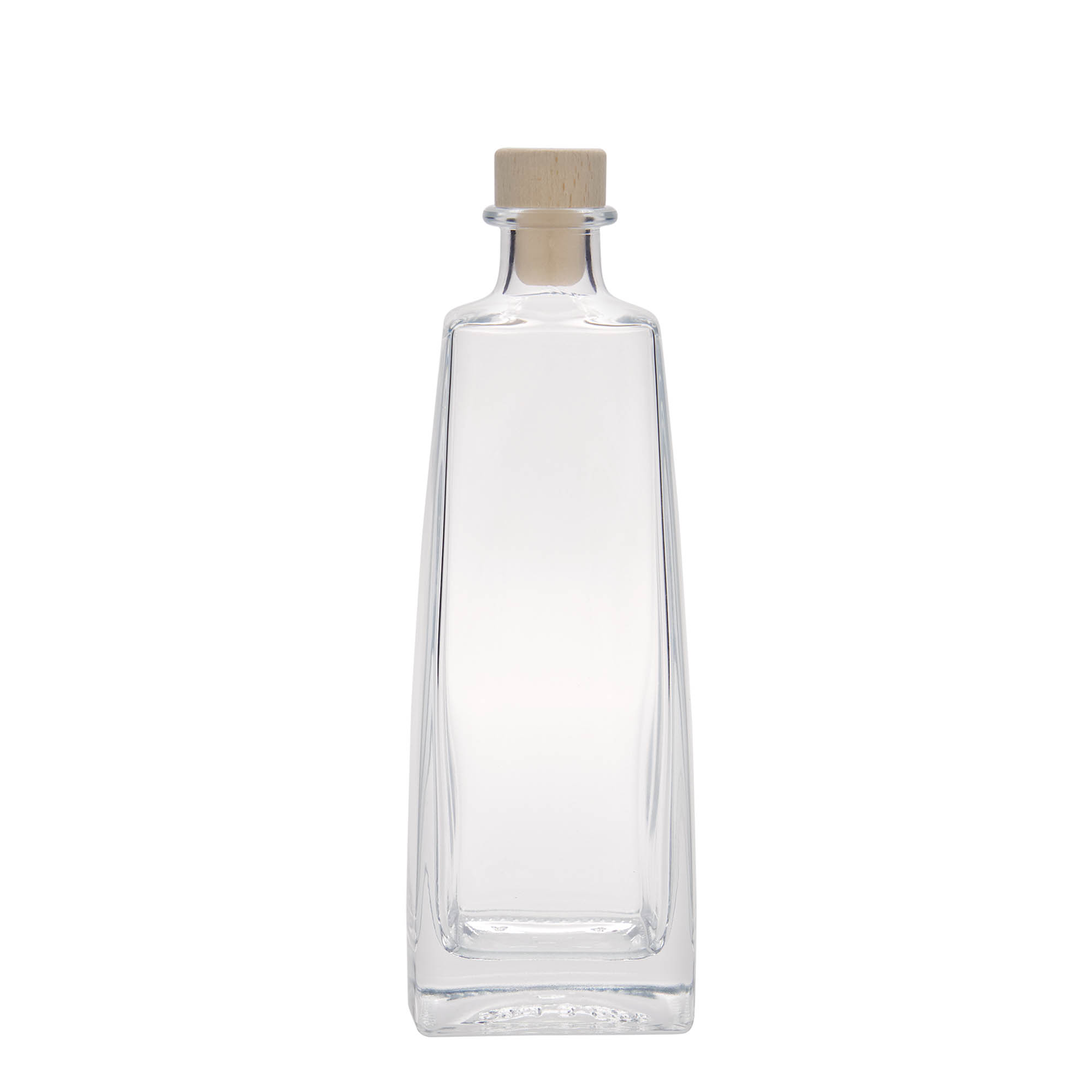 500 ml Glasflasche 'Timmy', rechteckig, Mündung: Kork