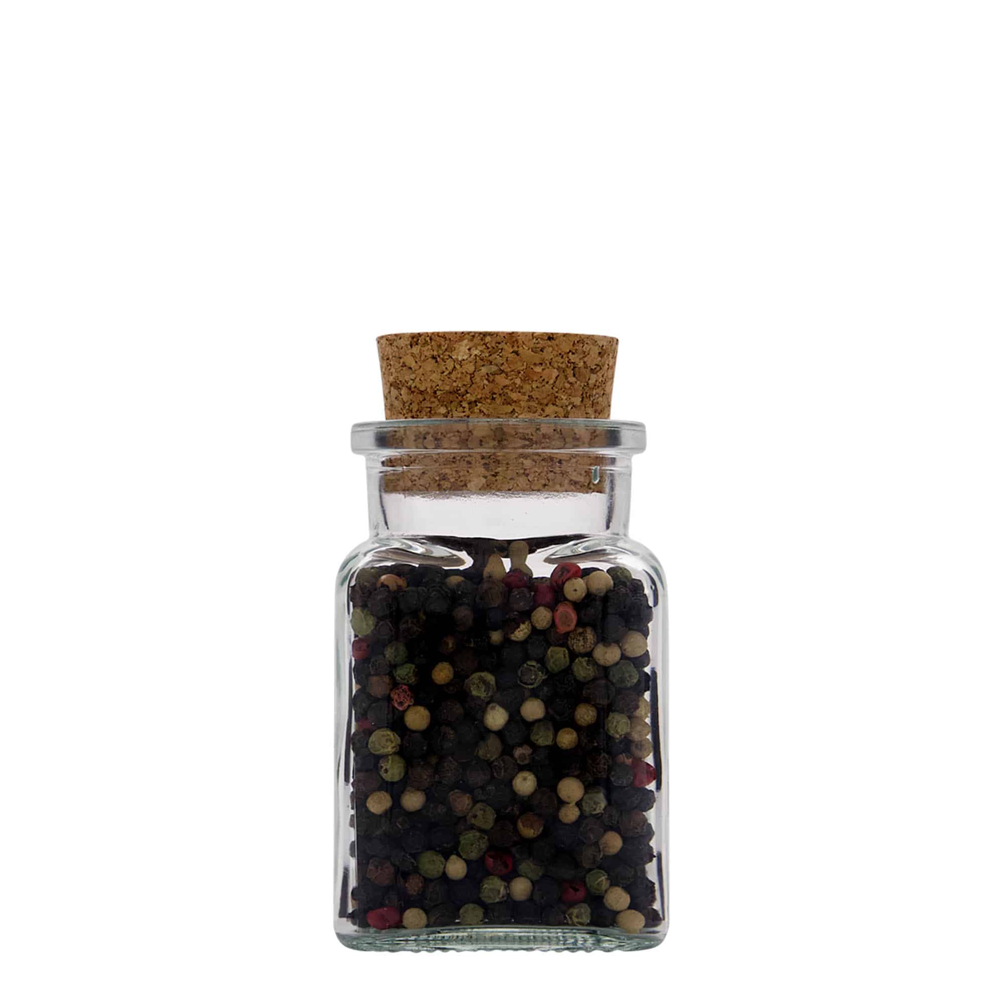 150 ml Korkenglas, quadratisch, Mündung: Kork 150 ml Korkenglas, quadratisch, Mündung: Kork