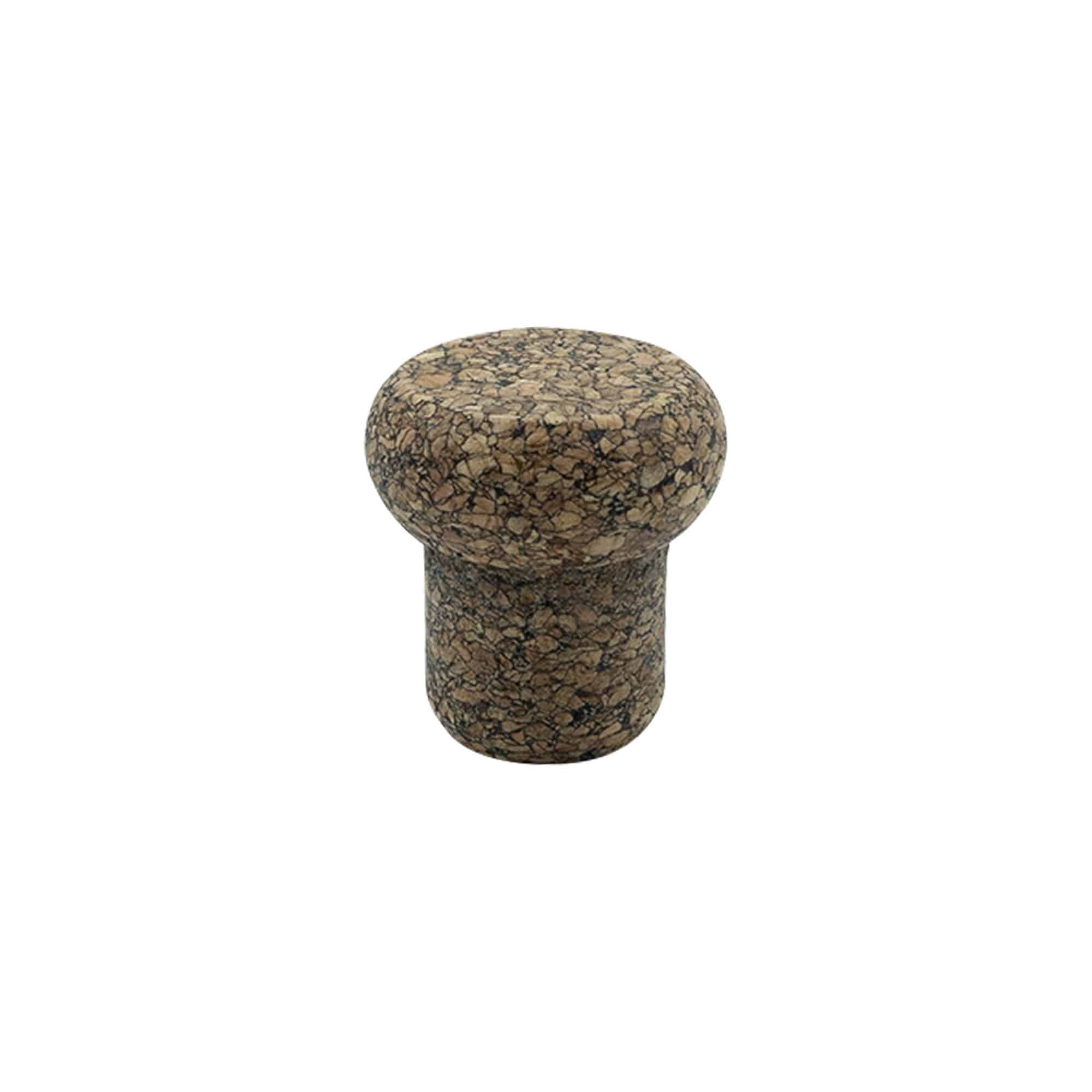 Griffkorken „Barrel“ 22,5 mm, Corkcoal, für Mündung: Kork