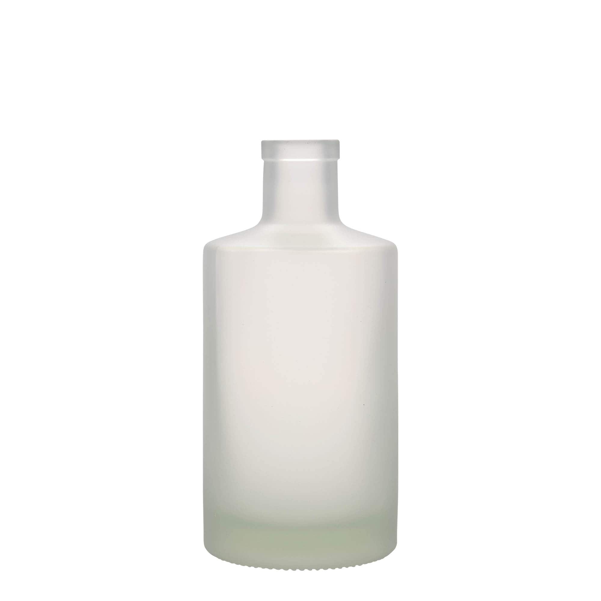 500 ml Glasflasche 'Caroline', geeist, Mündung: Kork