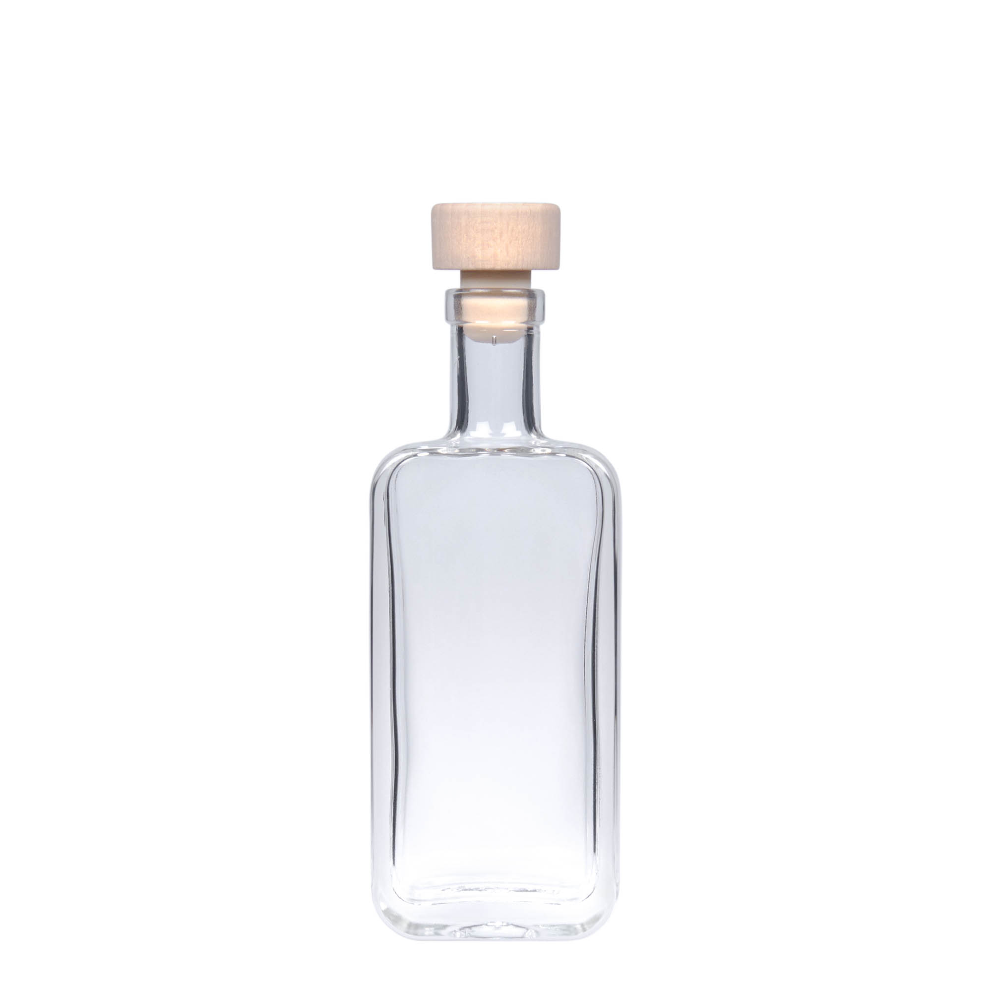 100 ml Glasflasche „Nice“, rechteckig, Mündung: Kork