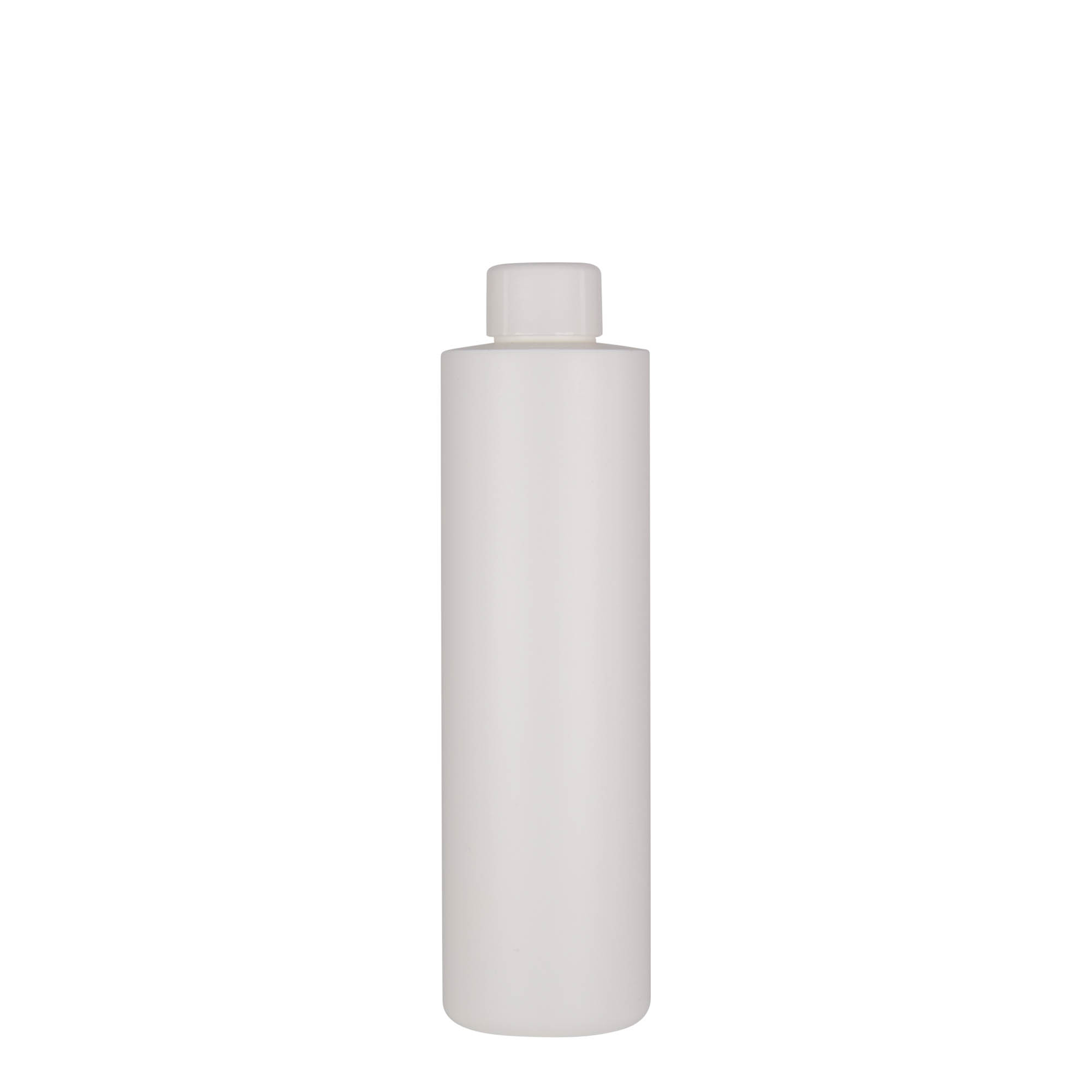 250 ml Kunststoffflasche 'Pipe', HDPE, weiß, Mündung: GPI 24/410