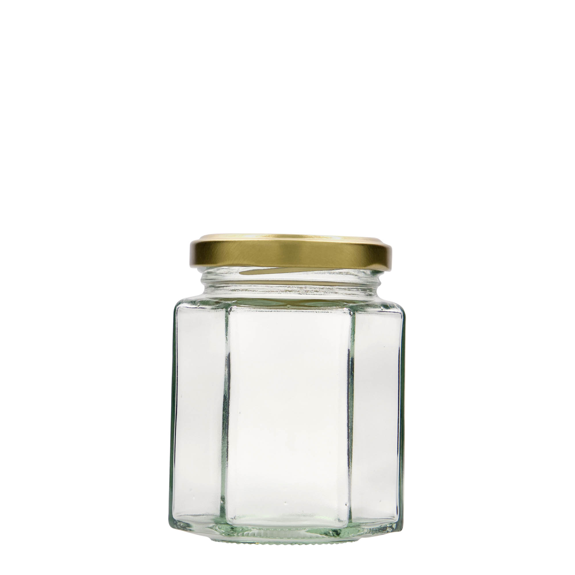 191 ml Sechskantglas, Mündung: Twist-Off (TO 58)