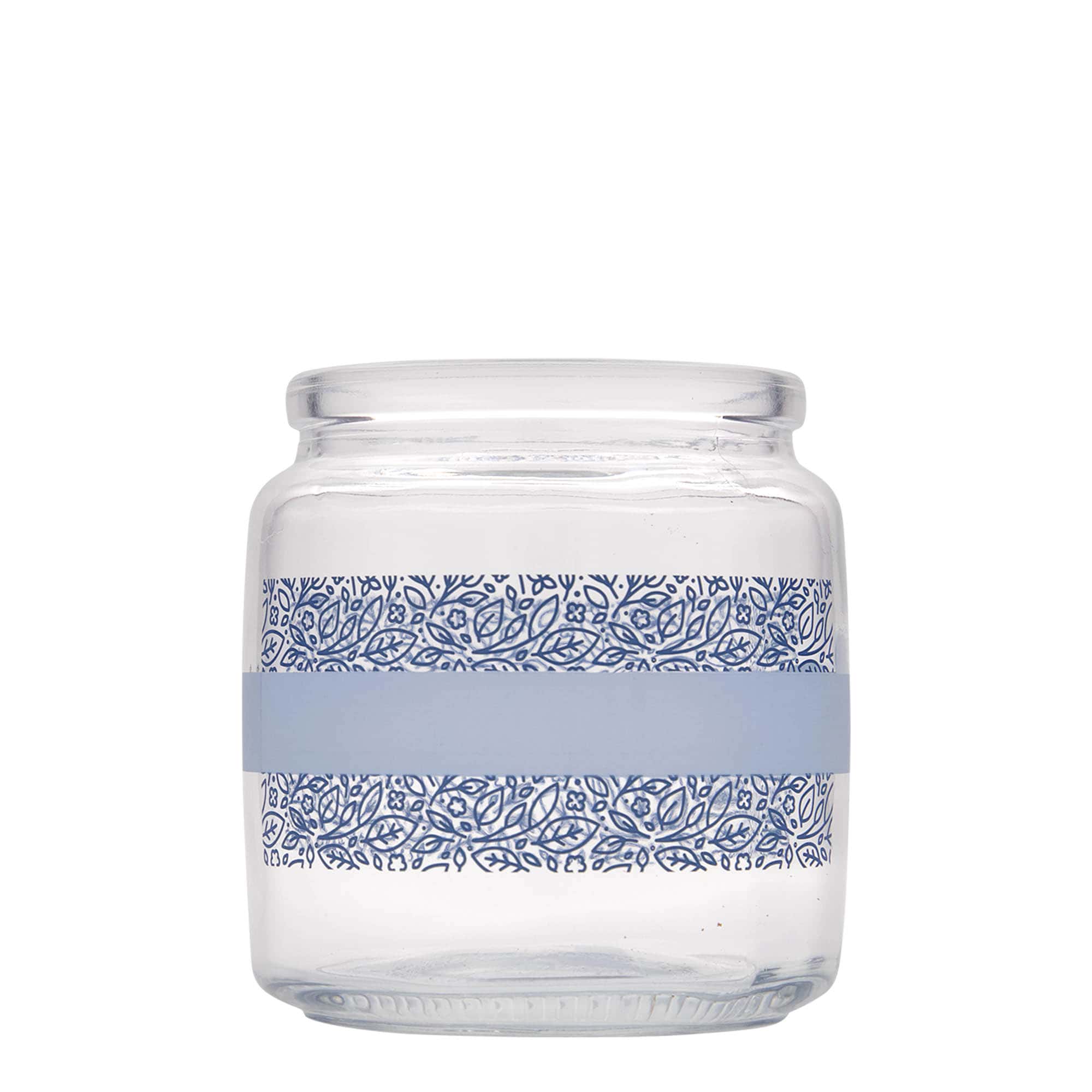 750 ml Korkenglas 'Giara', Motiv: Naturalmente blu, Mündung: Kork