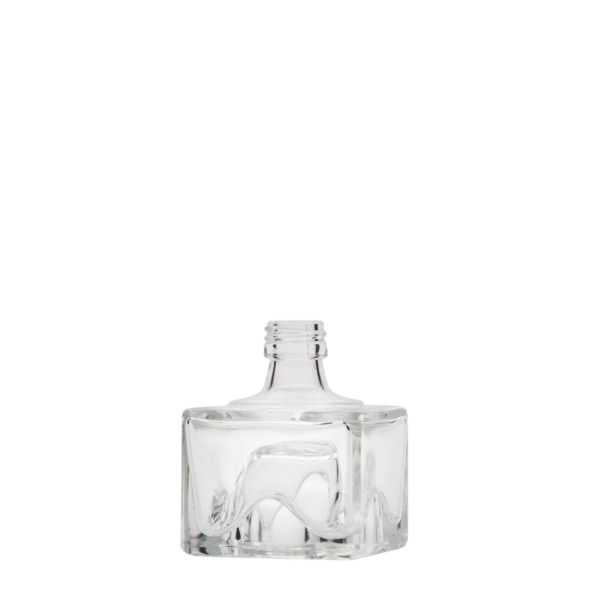 40 ml Glasflasche „Cocolores“, quadratisch, Mündung: PP 18