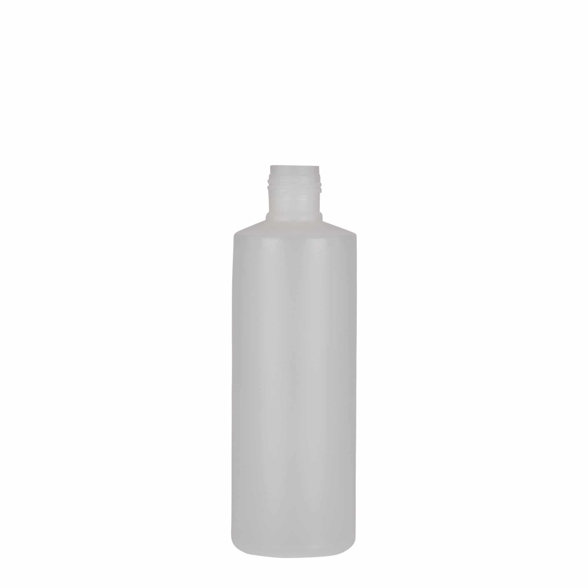 200 ml Rundflasche, PE-Kunststoff, natur, Mündung: Schraubverschluss