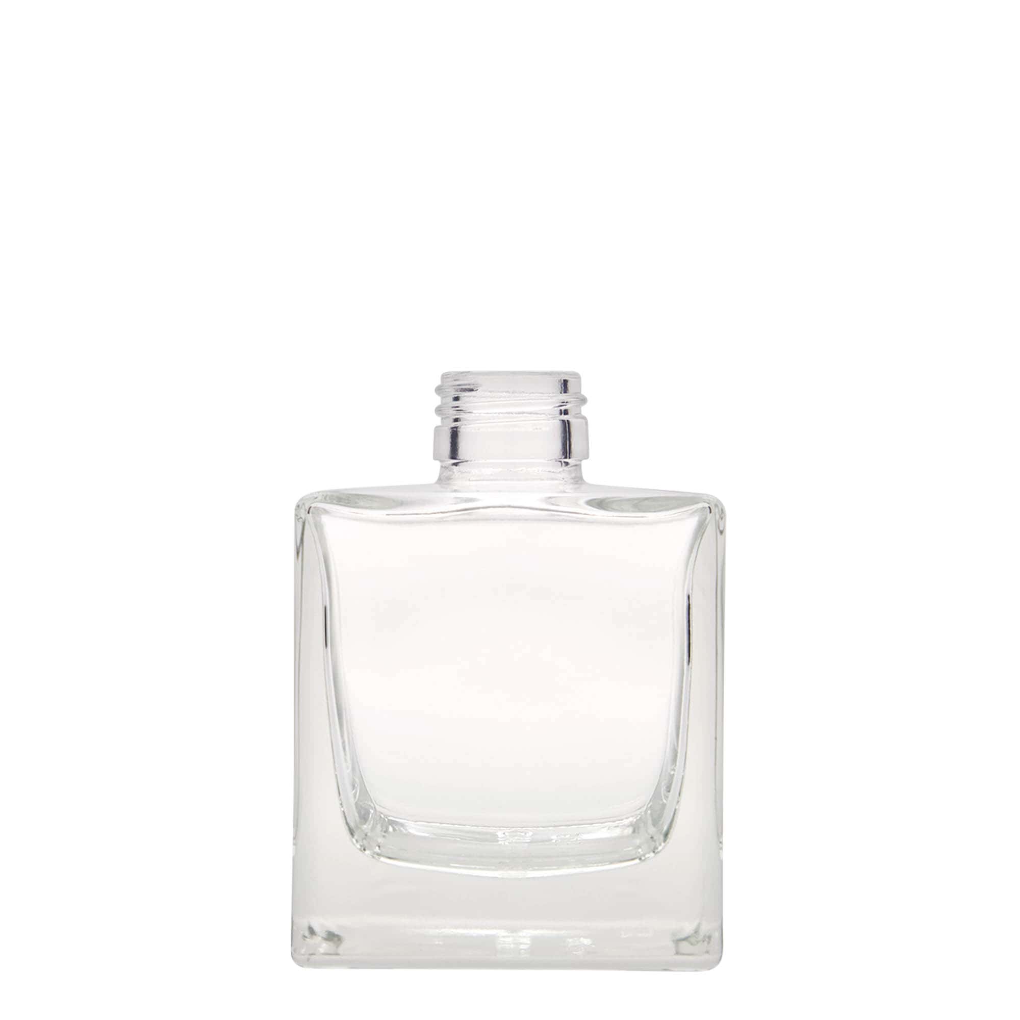 200 ml Glasflasche 'Cube', quadratisch, Mündung: PP 28