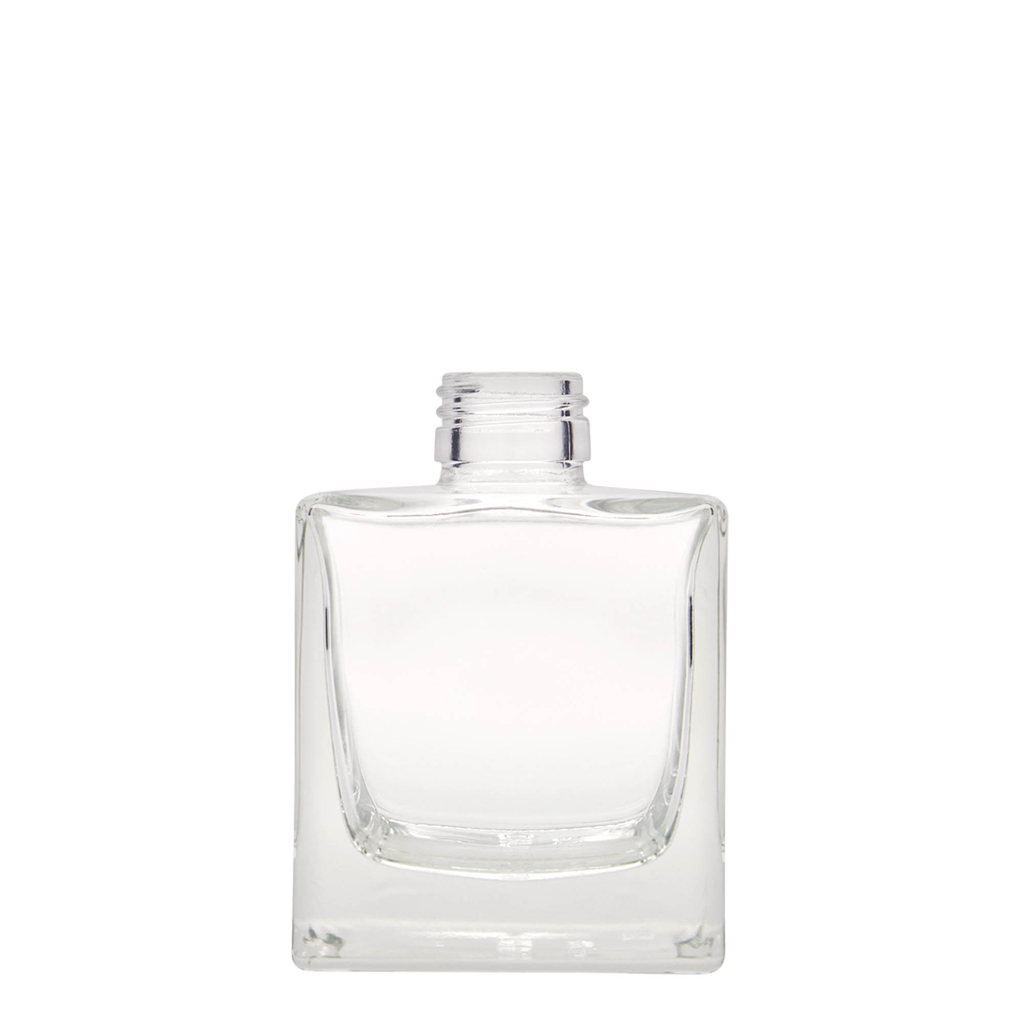 200 ml Glasflasche „Cube“, quadratisch, Mündung: PP 28