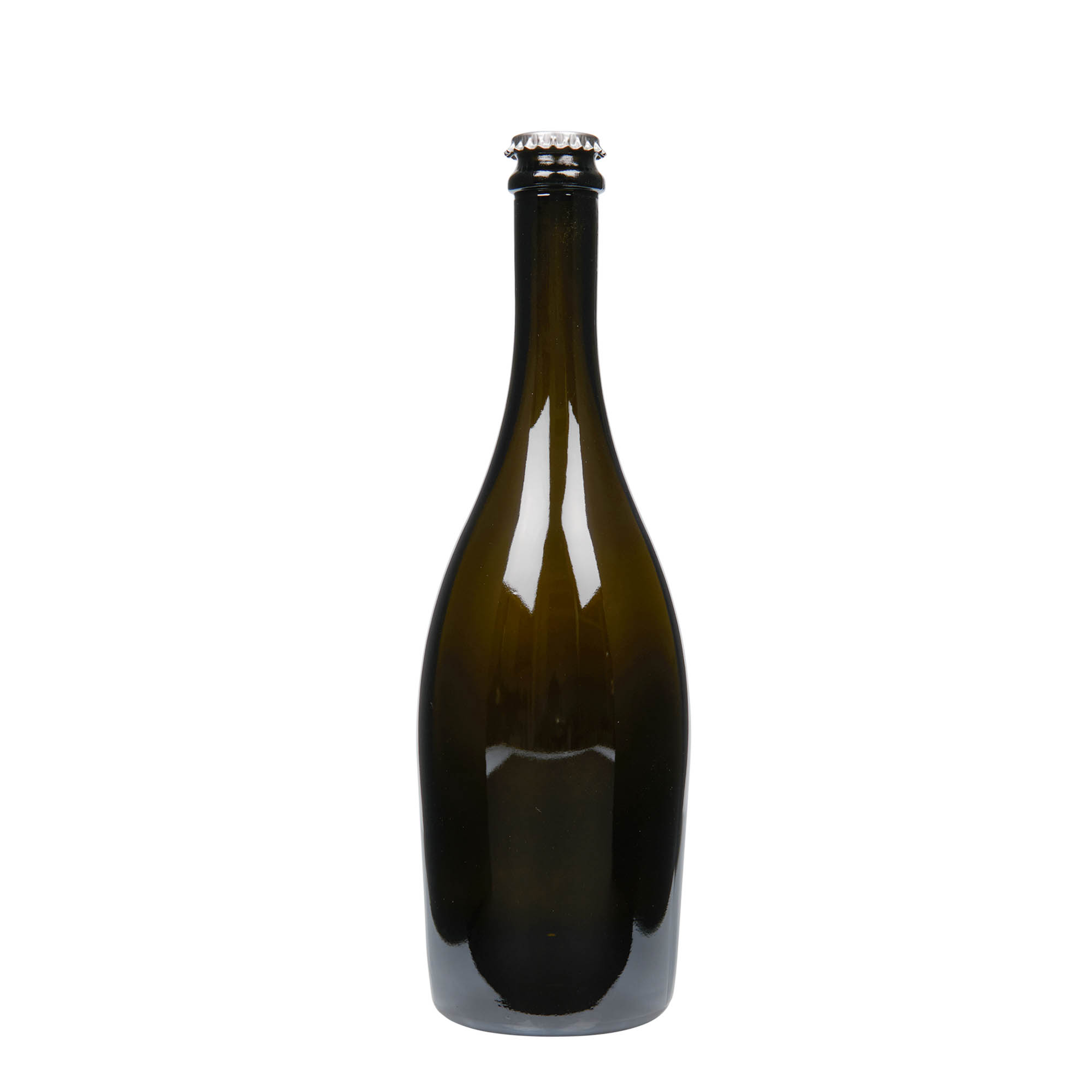 750 ml Sektflasche 'Carmen', Glas, antikgrün, Mündung: Kronkorken 750 ml Sektflasche 'Carmen', Glas, antikgrün, Mündung: Kronkorken