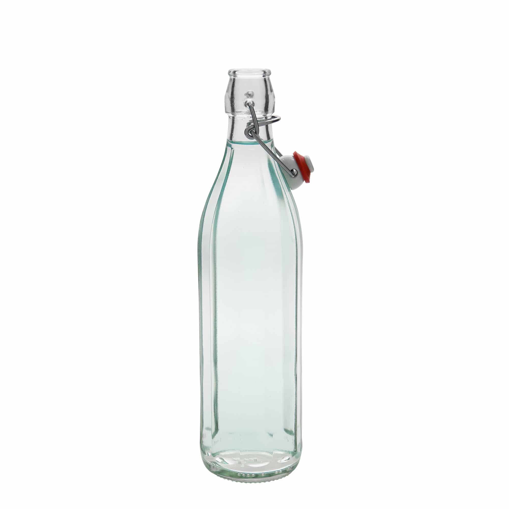 750 ml Glasflasche 'Bravo', zehneckig, Mündung: Bügelverschluss