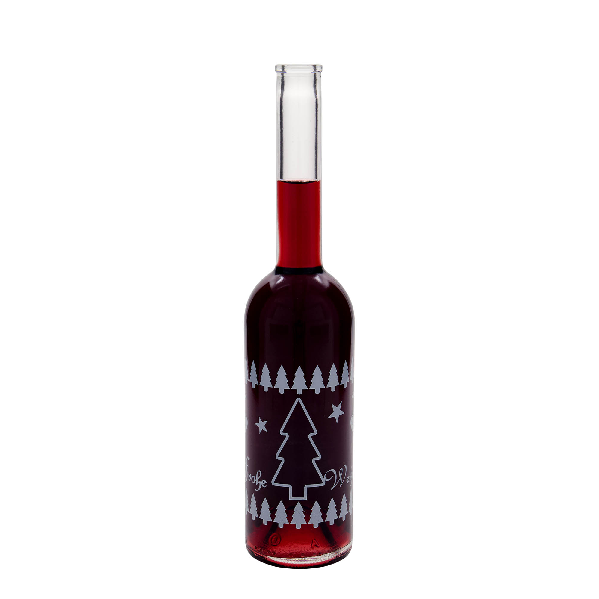 500 ml Glasflasche 'Opera', Motiv: Klassische Weihnacht, Mündung: Kork 500 ml Glasflasche 'Opera', Motiv: Klassische Weihnacht, Mündung: Kork