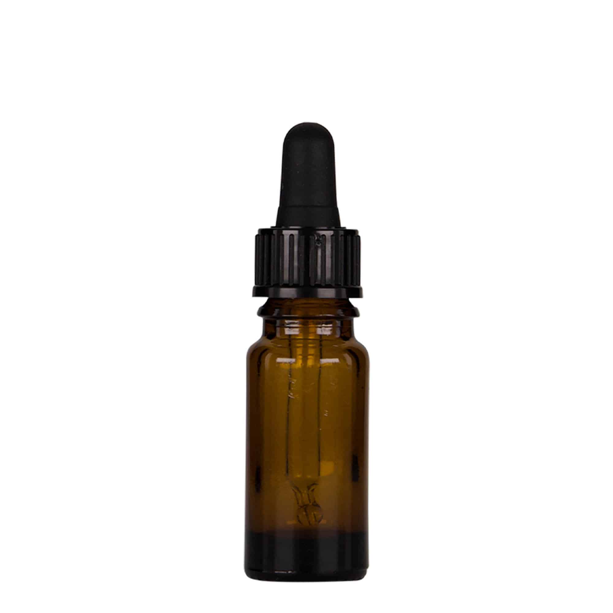 10 ml Pipettenflasche Medizin, Glas, braun-schwarz, Mündung: DIN 18 10 ml Pipettenflasche Medizin, Glas, braun-schwarz, Mündung: DIN 18