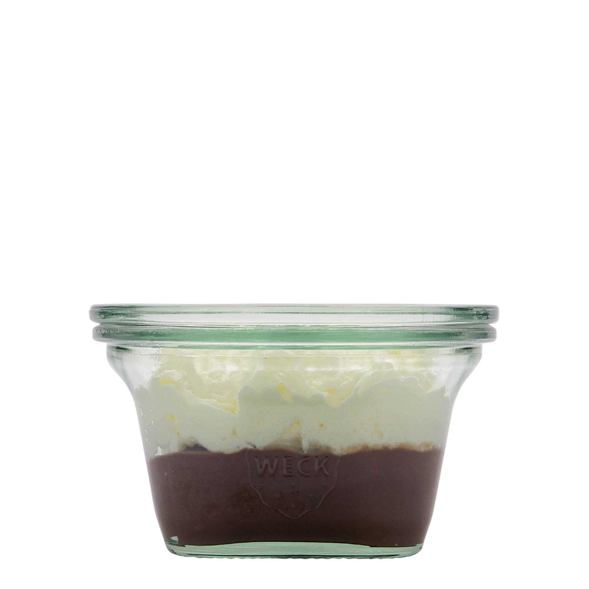 290 ml WECK-Quadroglas, quadratisch, Mündung: Rundrand